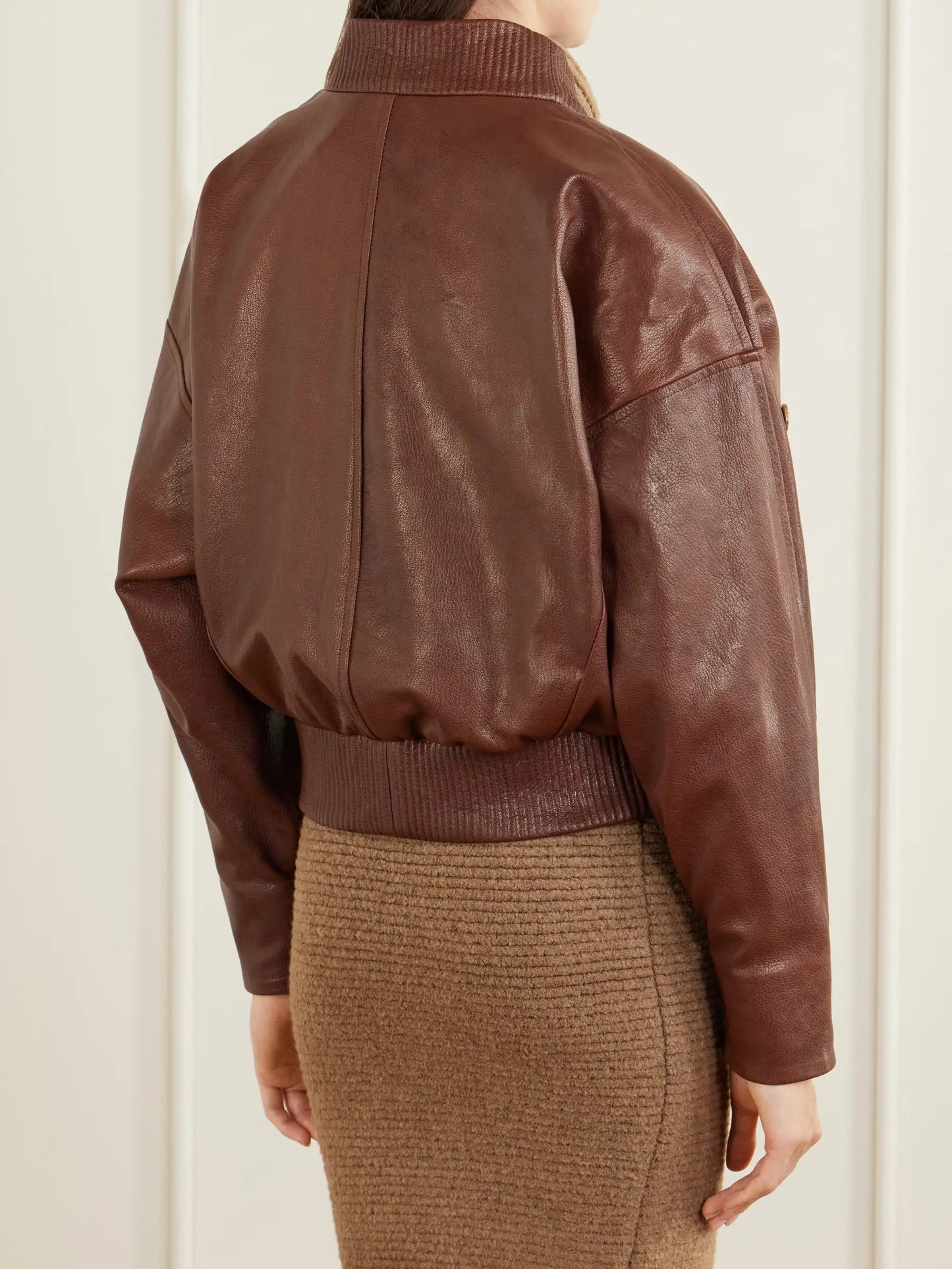 Cropped Leather Jacket
