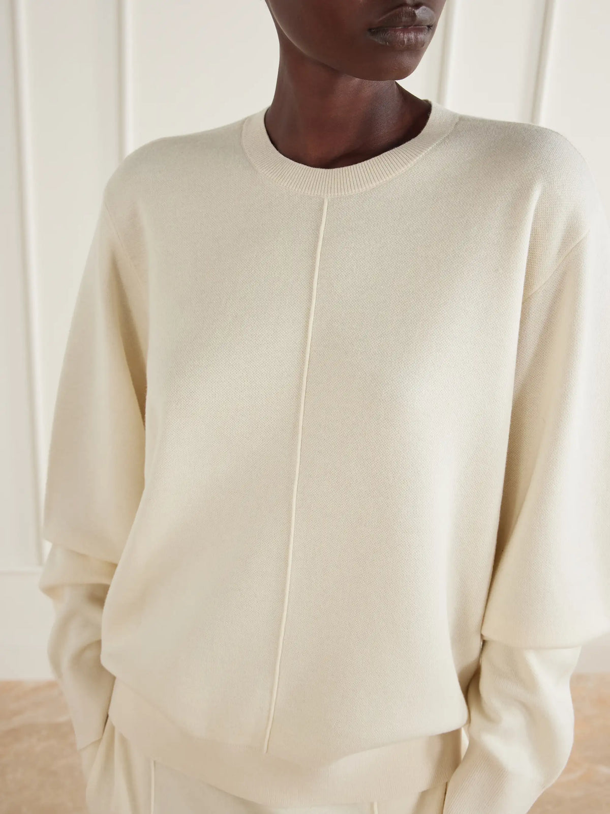 TOTEME Pintucked Knitted Sweatshirt