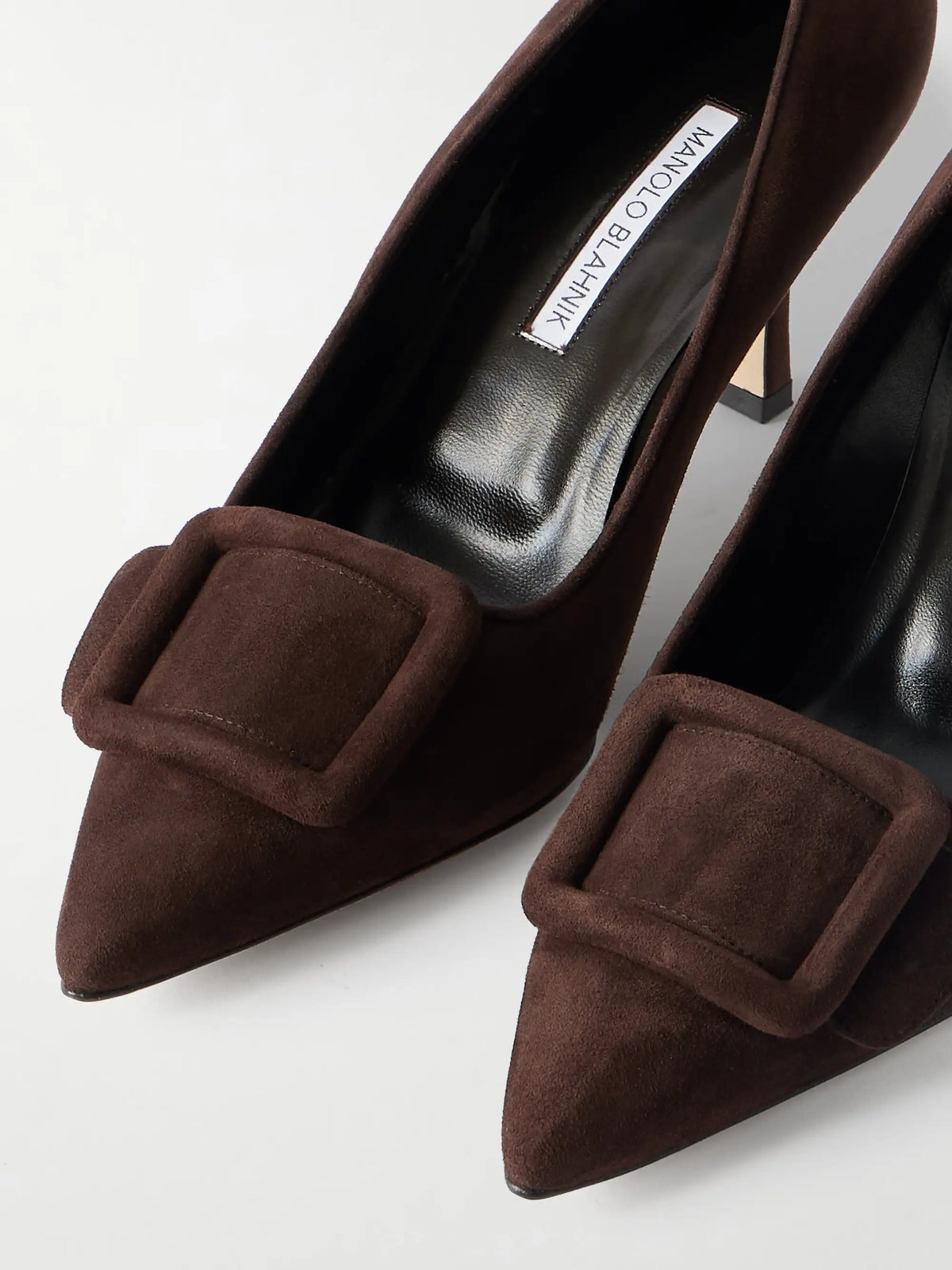 Maysale 70 Buckled Suede Pumps