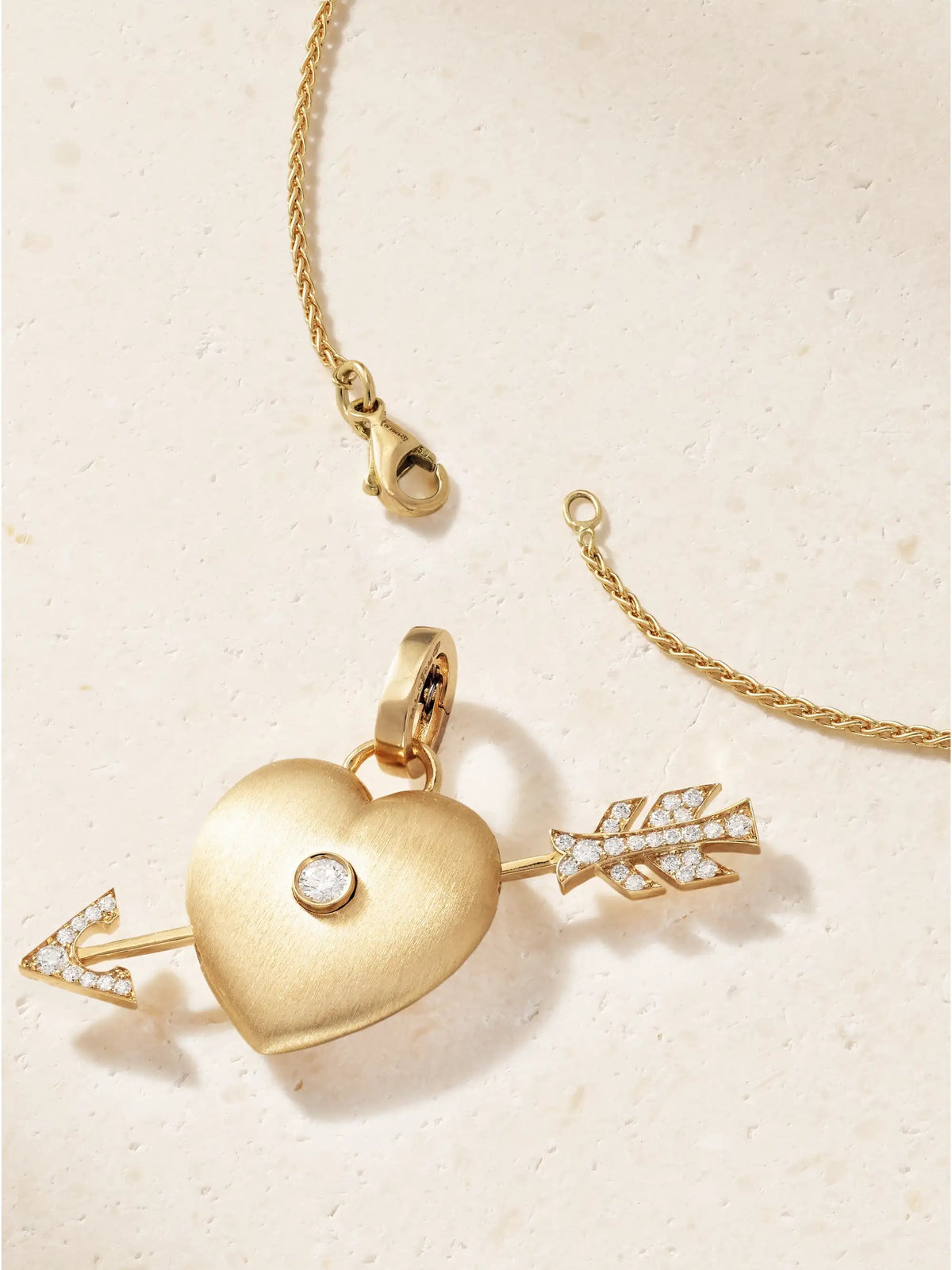 Caur Percé 18-karat Gold And Diamond Pendant Necklace