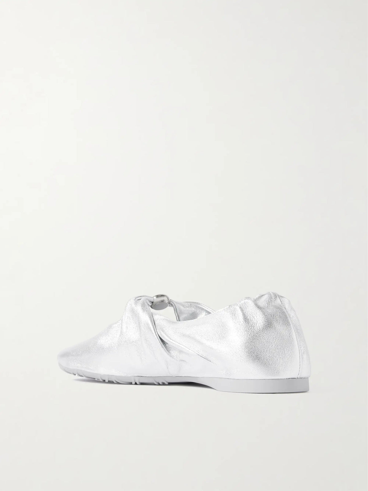 Pebble Metallic Leather Ballet Flats