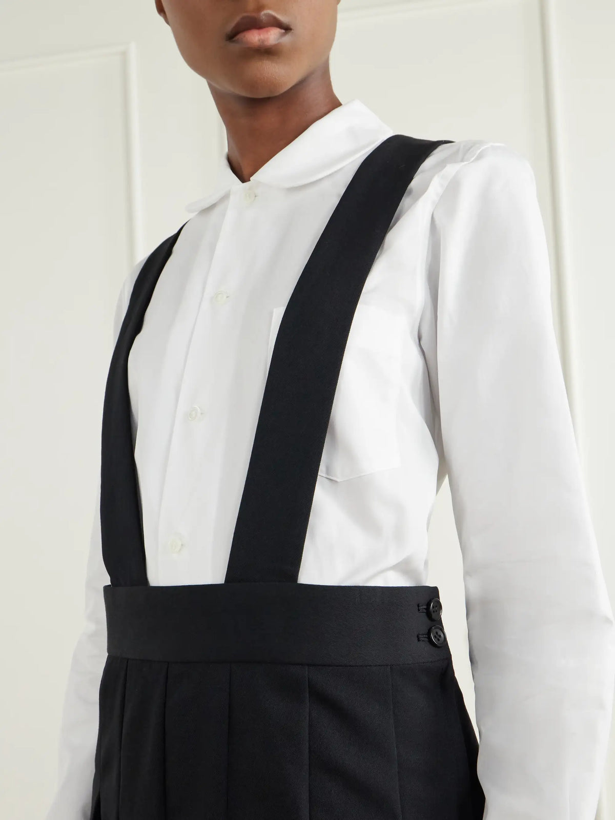 Comme des Garçons GIRL Pinafore Wool Midi Skirt