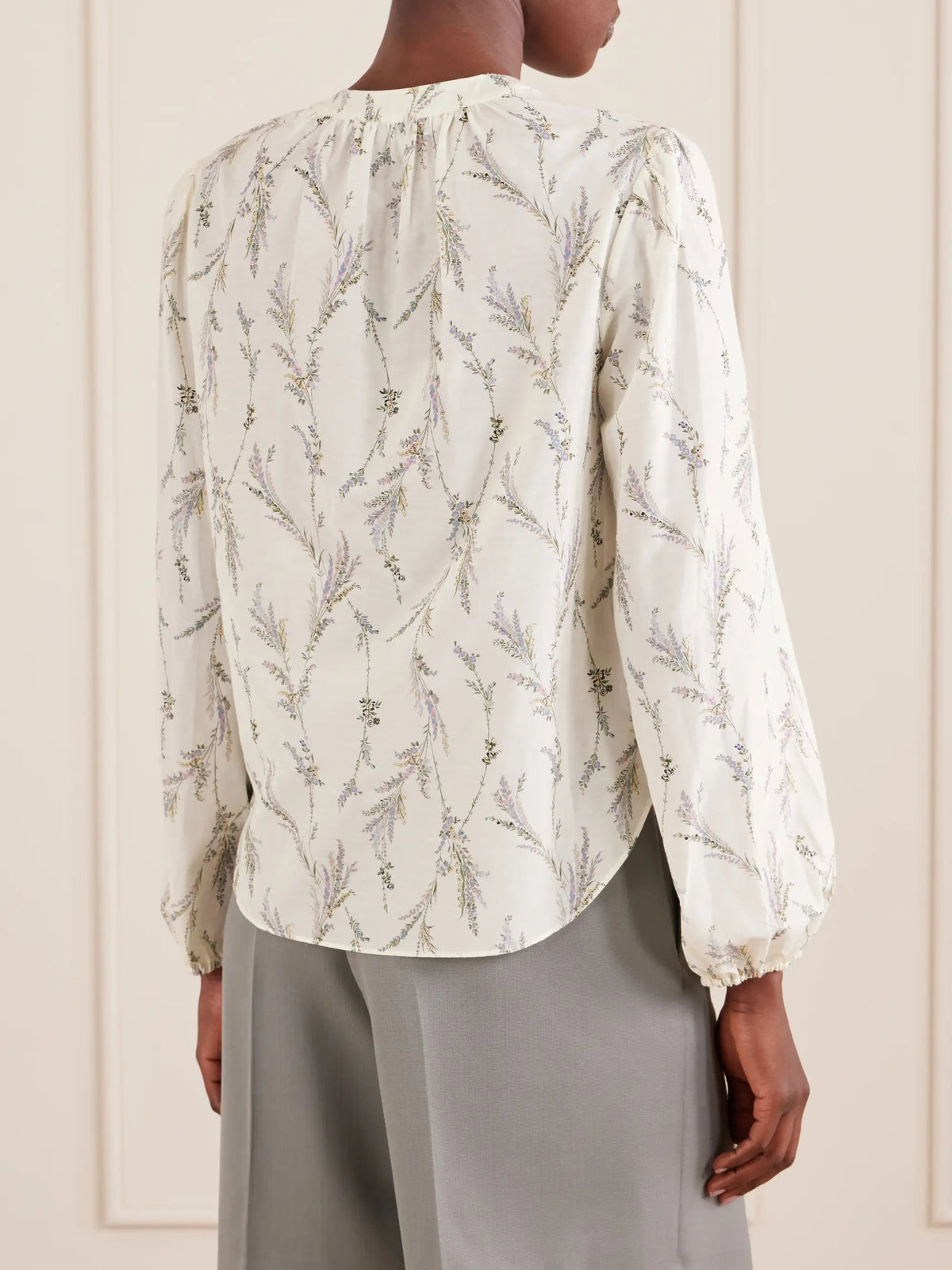 Veronica Beard Emiko Floral-print Embroidered Cotton And Silk-blend Shirt
