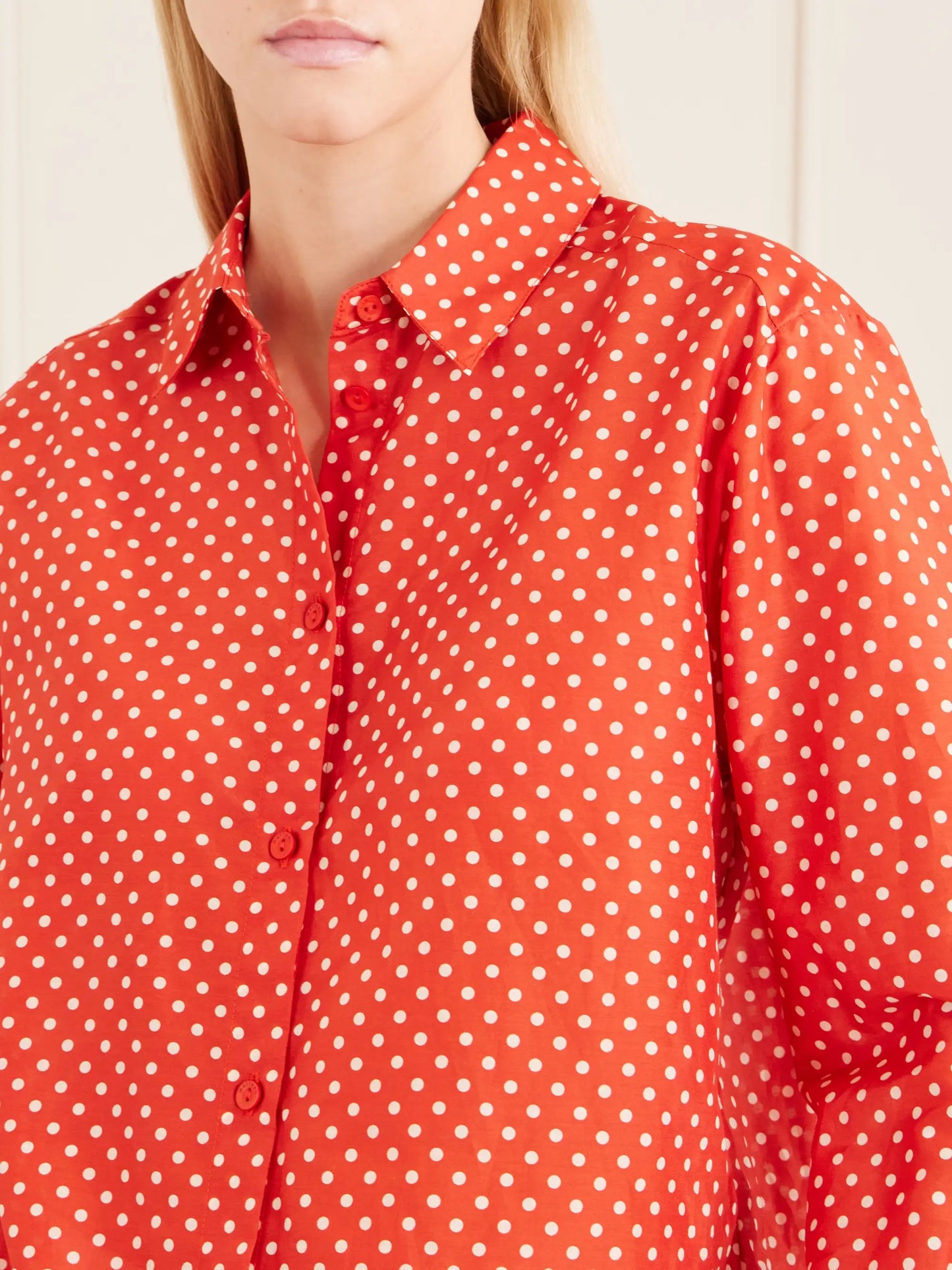 Polka Dots Organic Cotton Blend Shirt