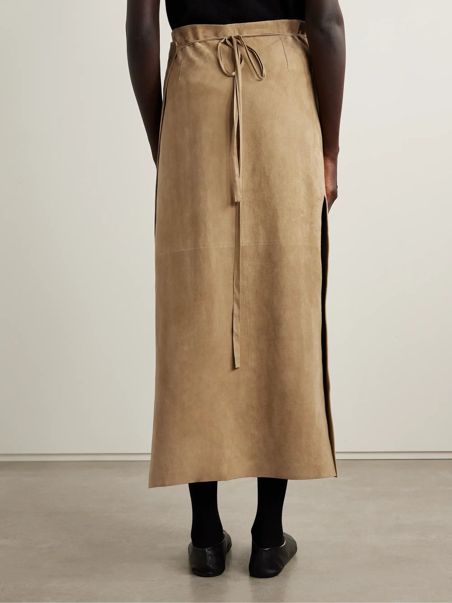 Danas Paneled Suede Midi Skirt