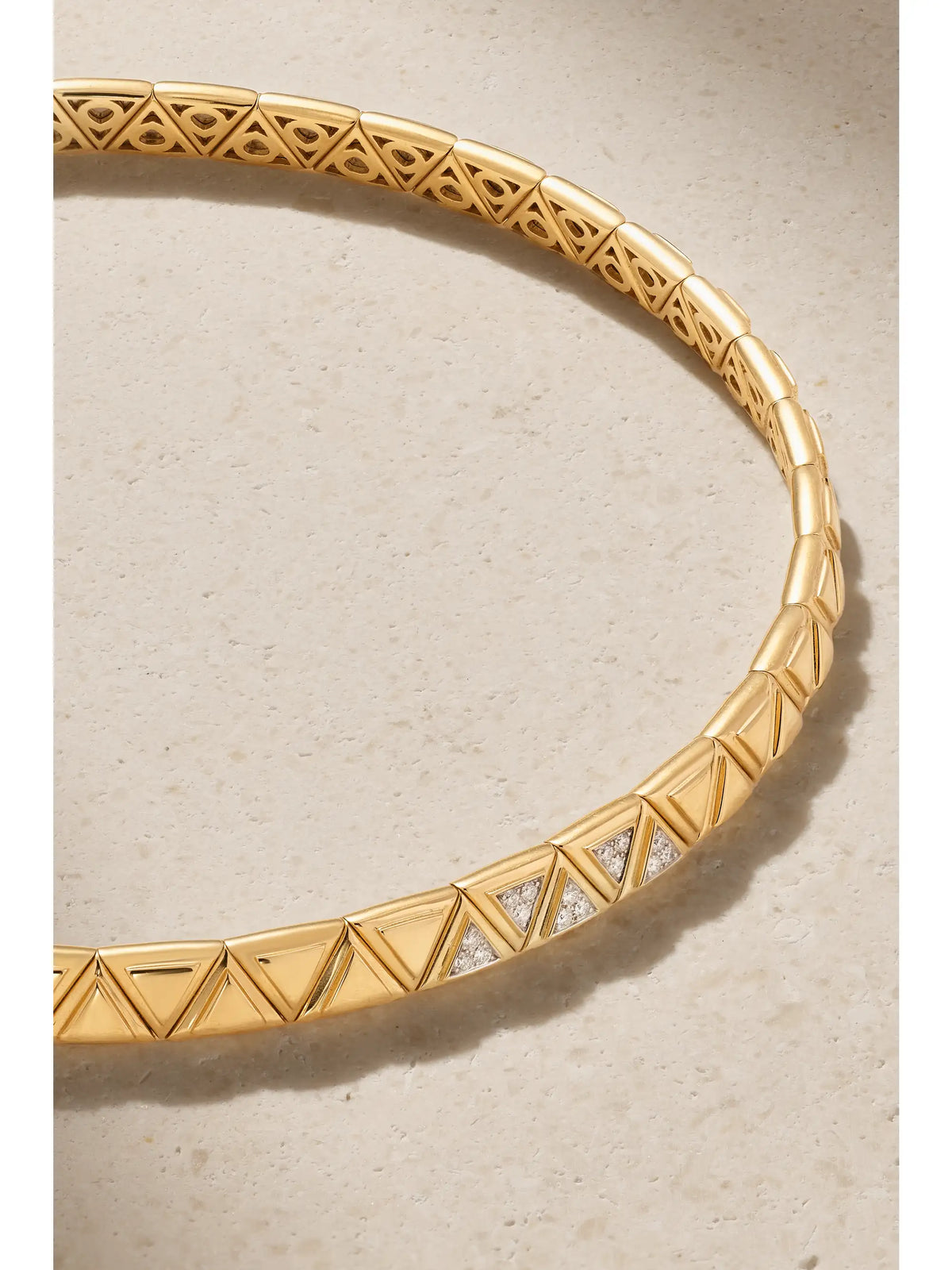 Triangoli 18-karat Gold Diamond Choker