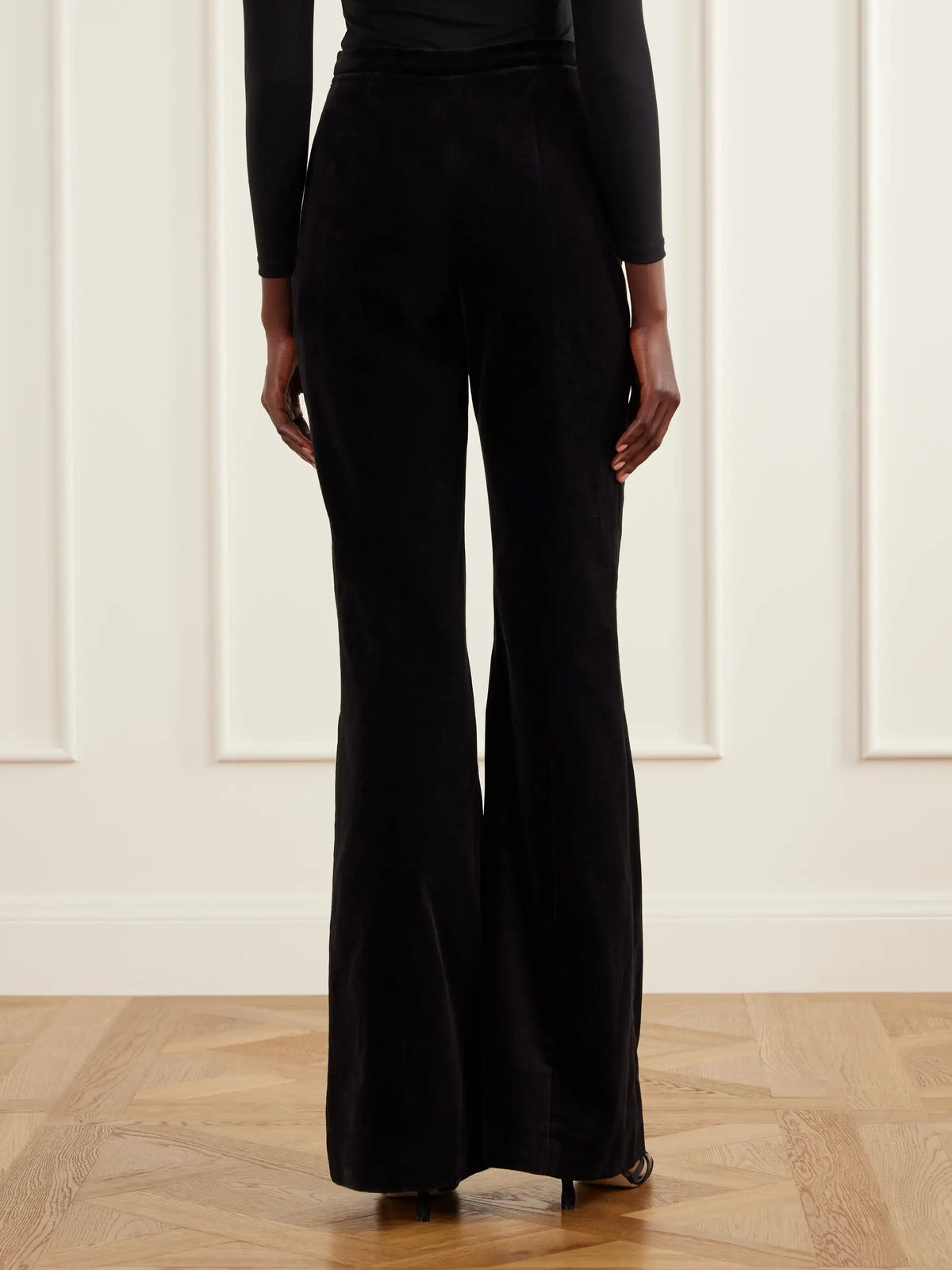 Costarellos Padra Cotton-velvet Flared Pants