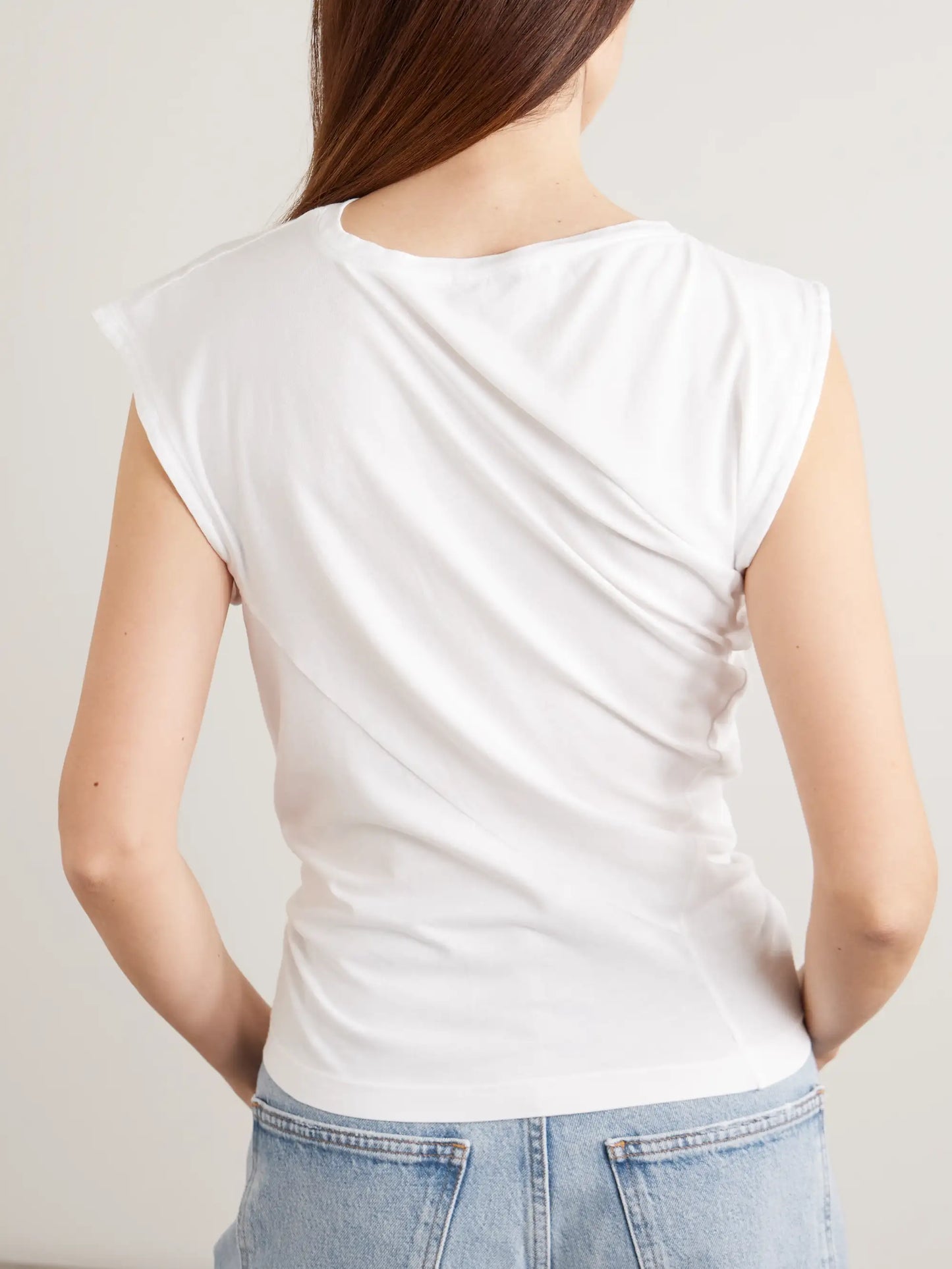 Beth Draped Organic-cotton Jersey T-shirt