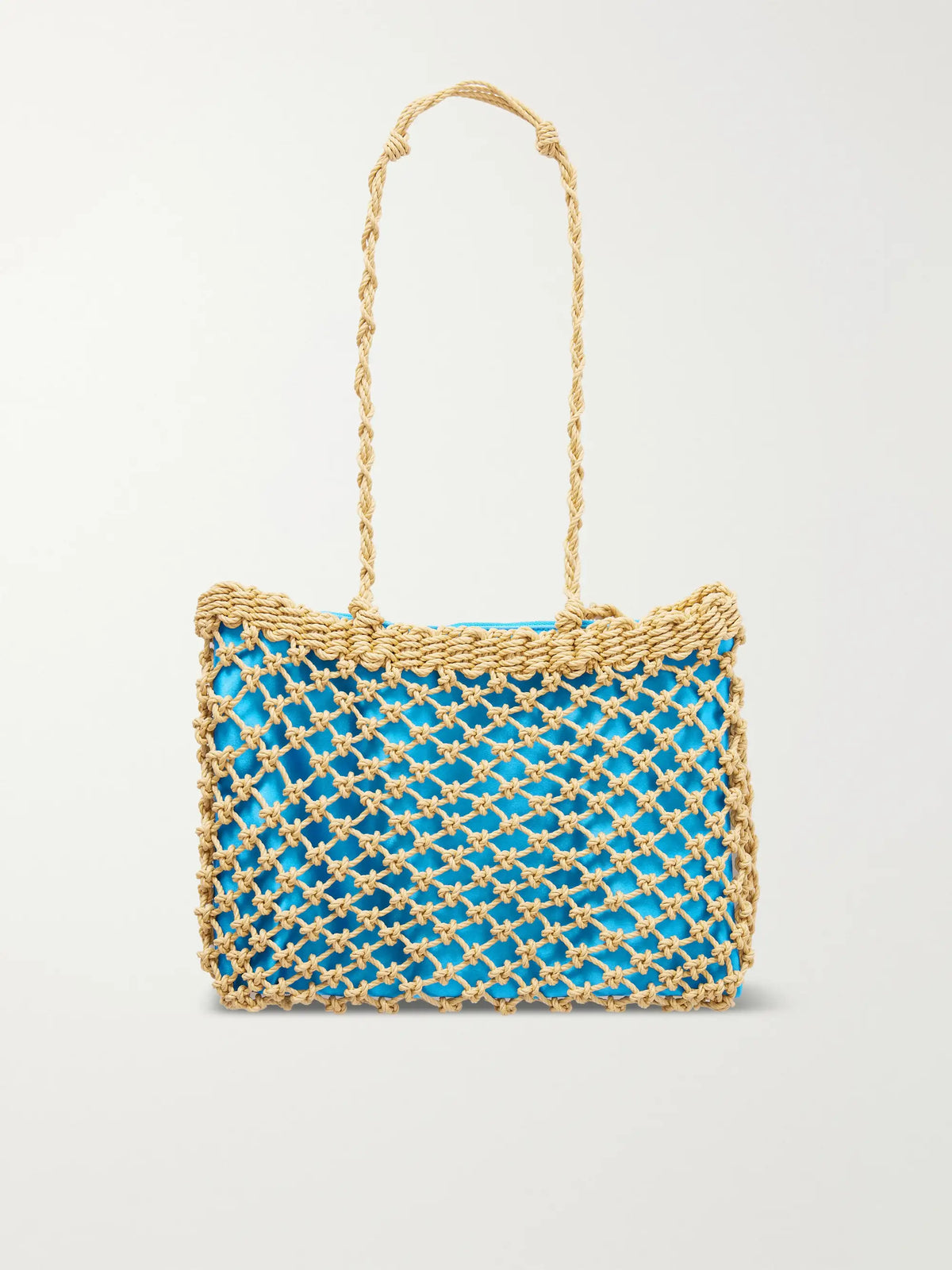 Tangle Net Satin And Cotton Cord Shoulder Bag