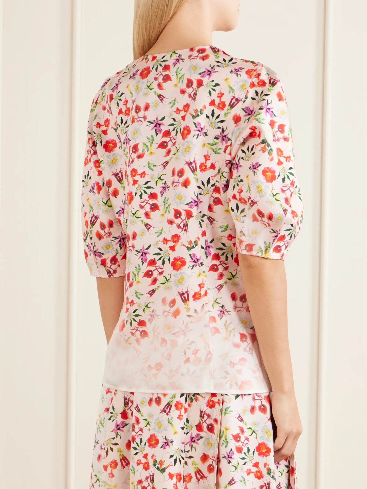 Edify Floral-print Silk Blouse