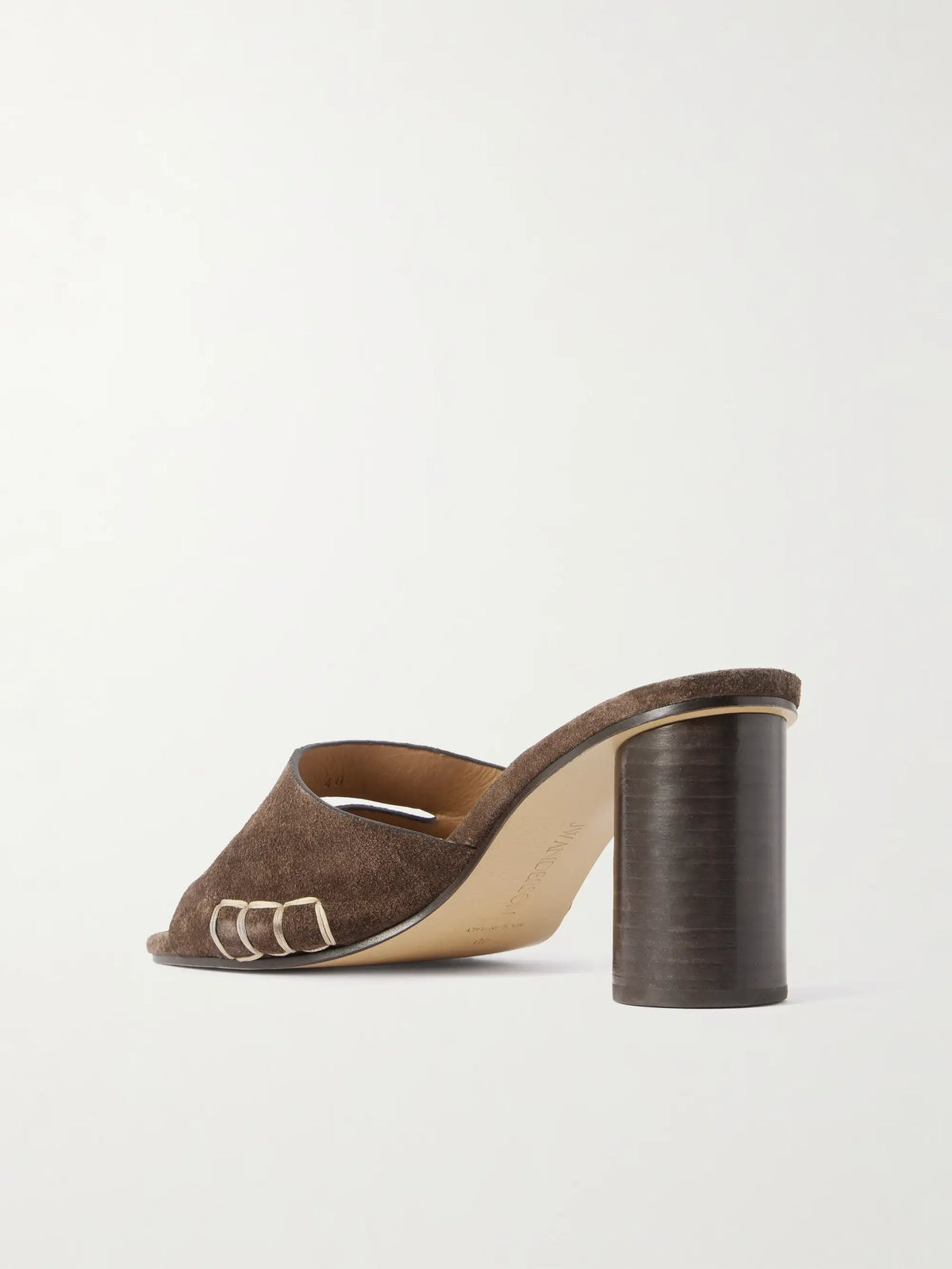 Loafer Whipstitched Suede Mules