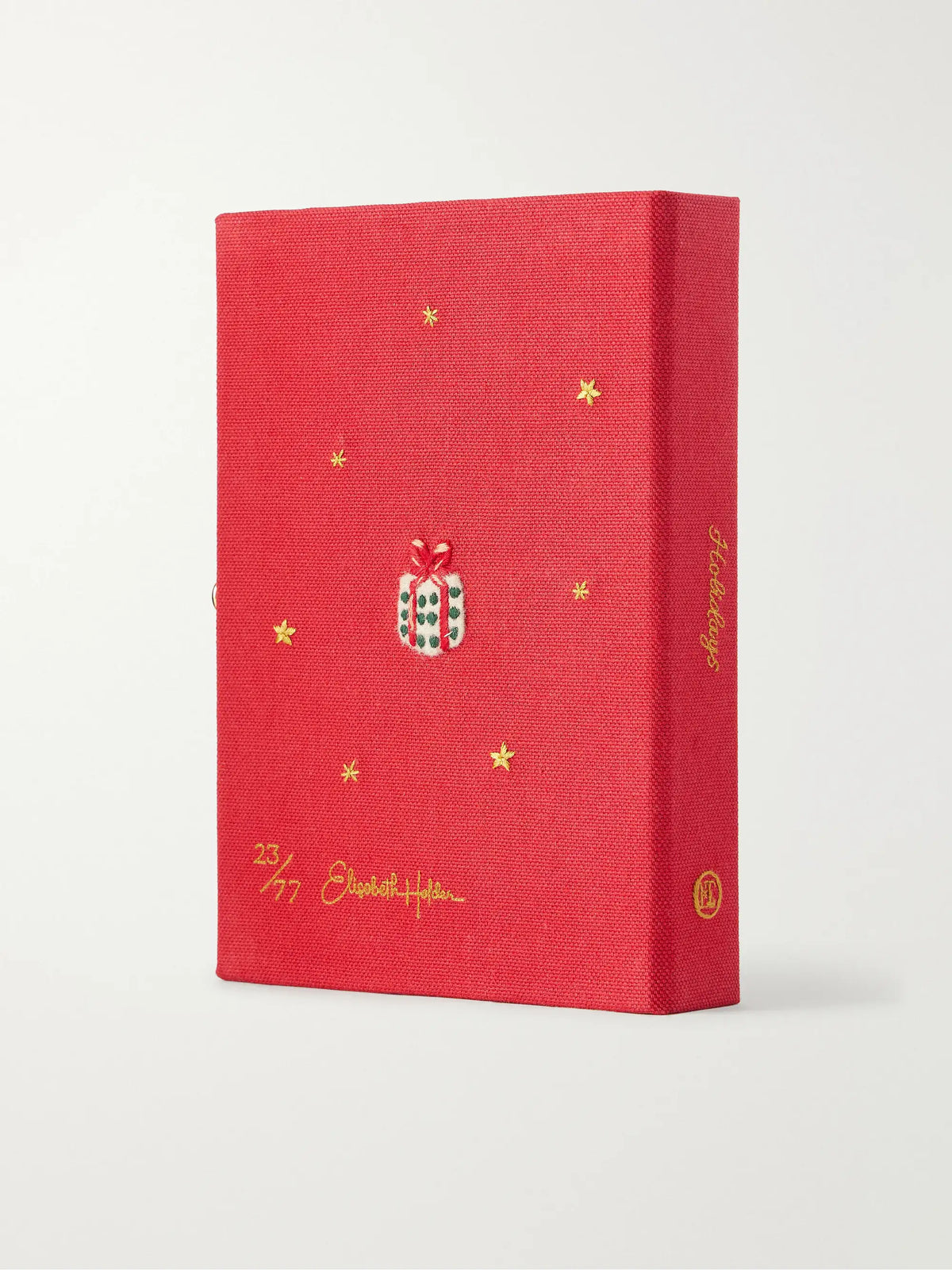 Olympia Le-Tan Christmas Holidays Embroidered Canvas Clutch