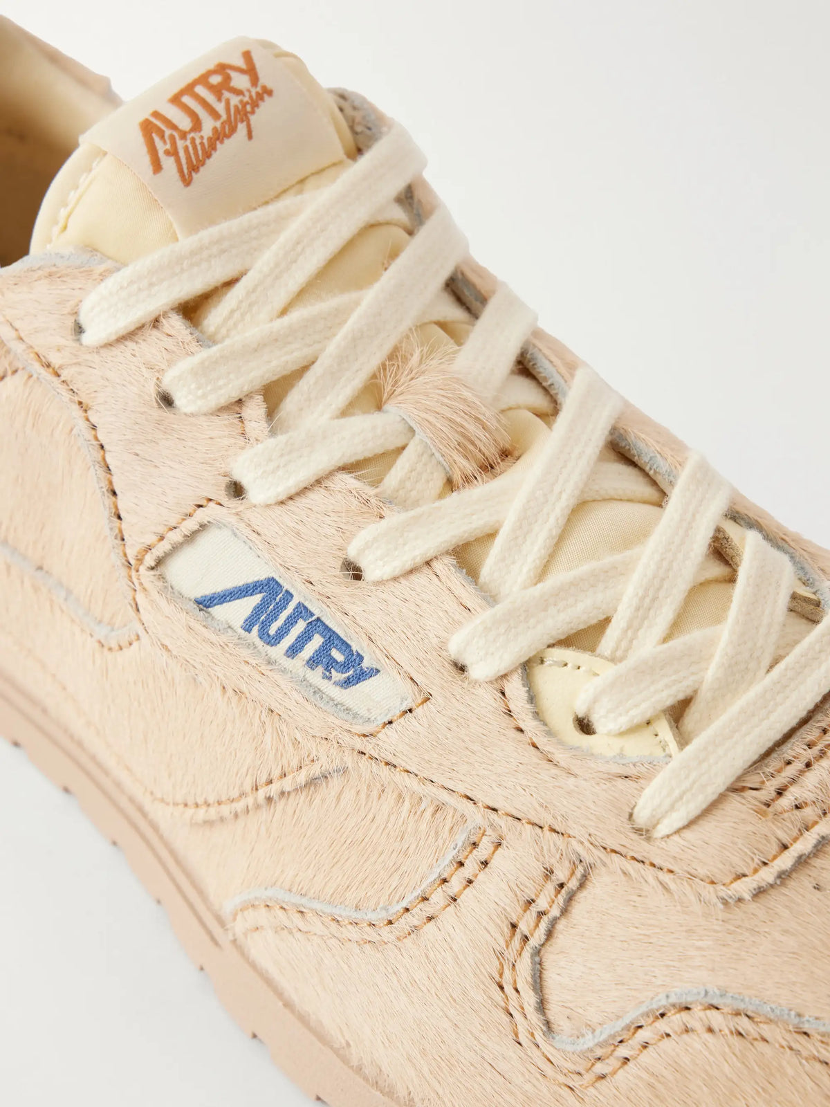 Autry Windspin Shell-trimmed Calf Hair Sneakers