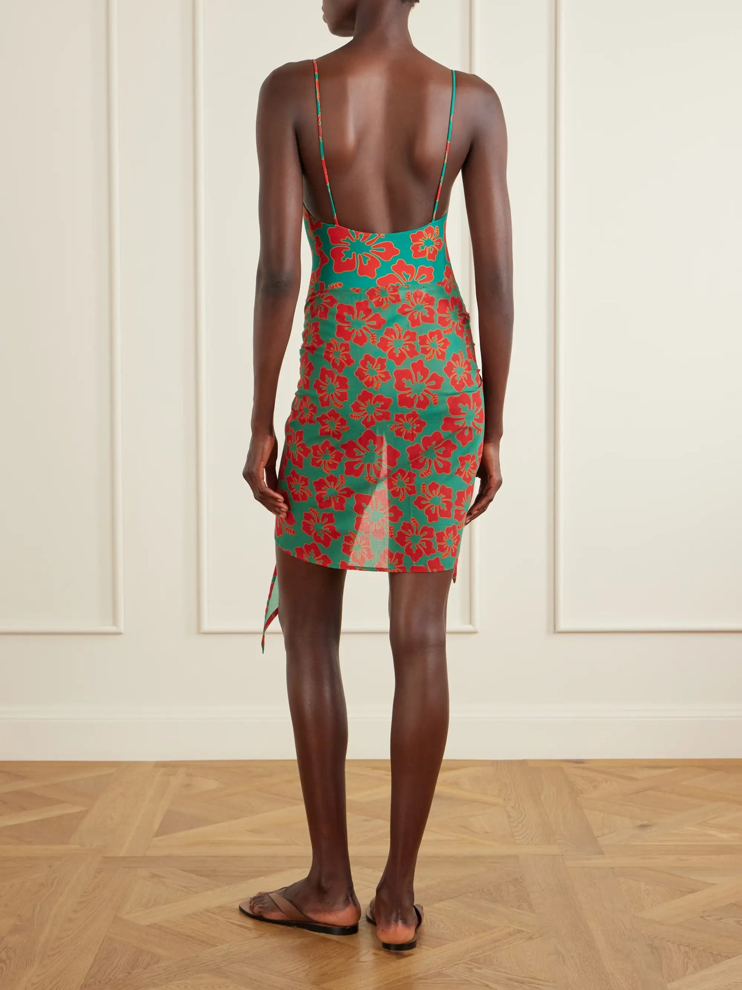 Floral-print Cotton-voile Sarong