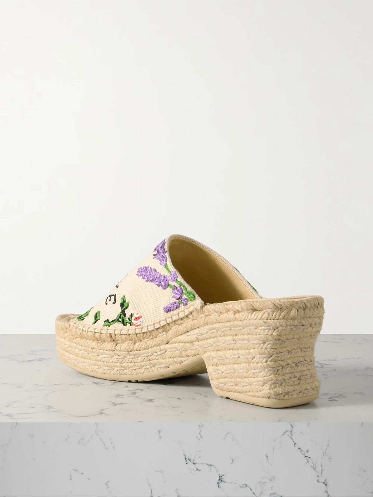 + Paula's Ibiza Petal Embroidered Canvas Platform Espadrille Mules