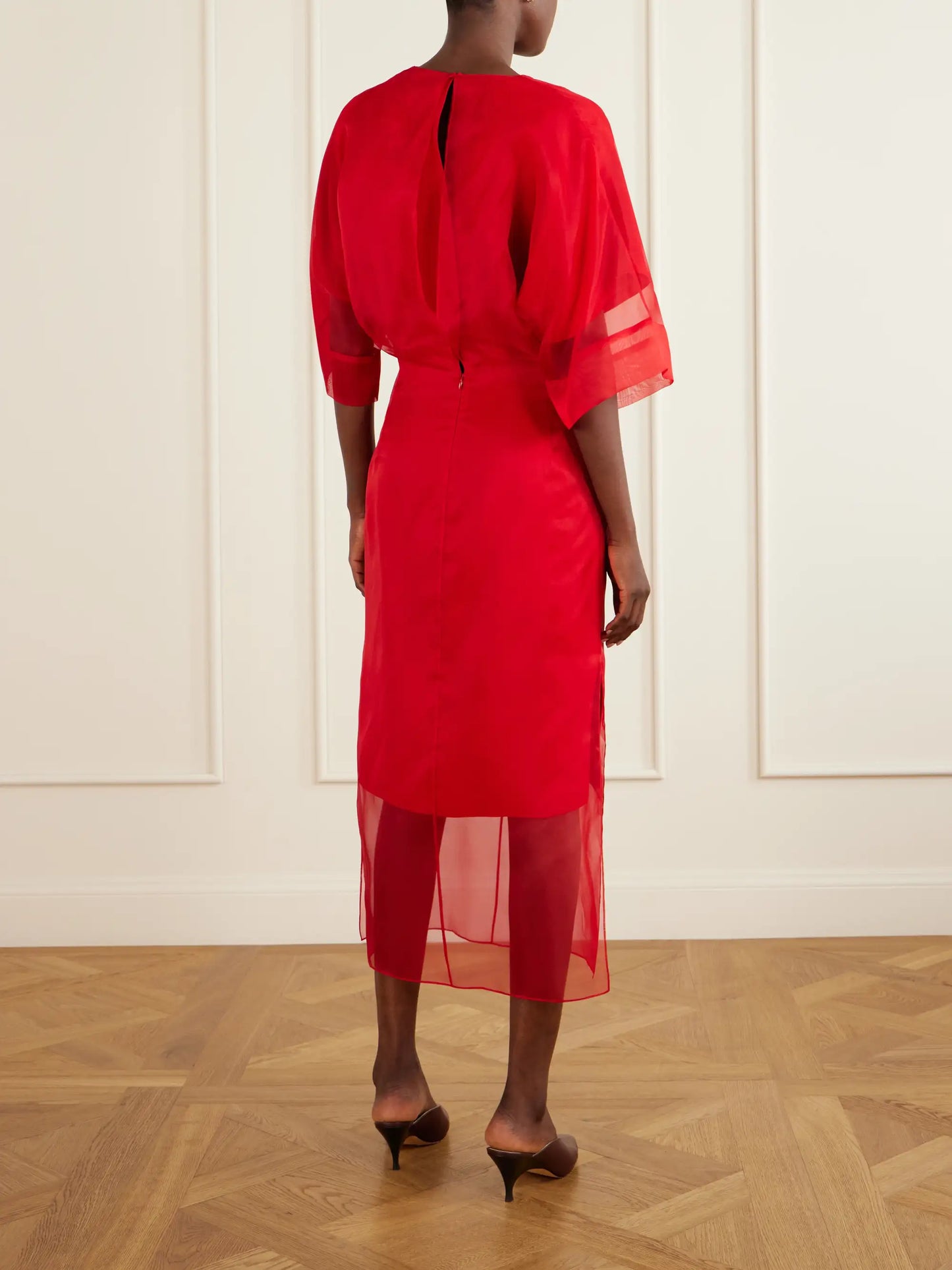 The Zuri Silk-organza Midi Dress