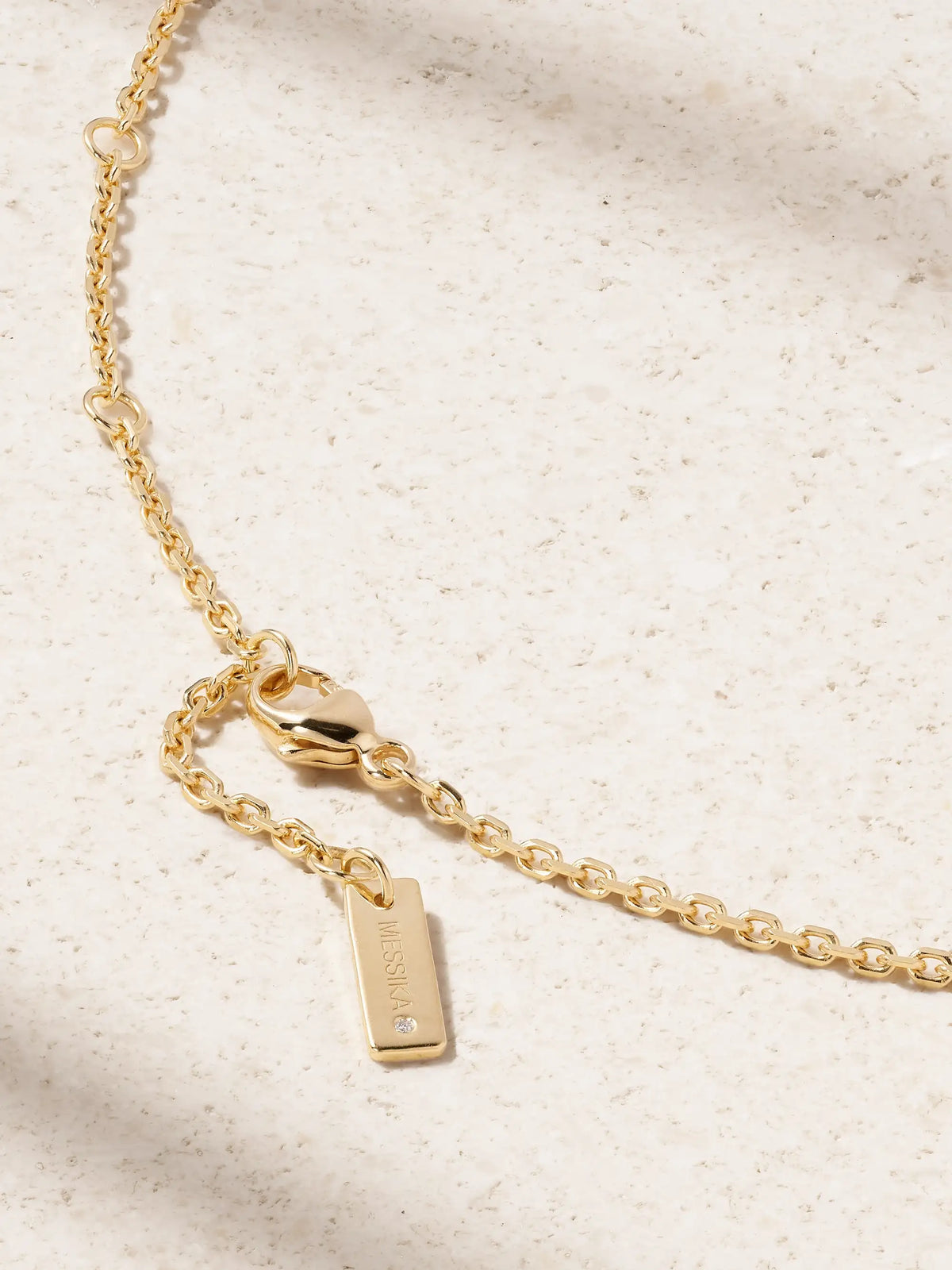Move Classique Ciselé 18-karat Gold Diamond Necklace
