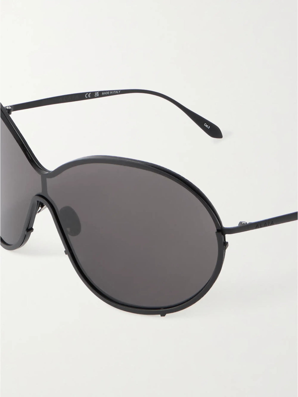 Mask Large Round-frame Metal Sunglasses