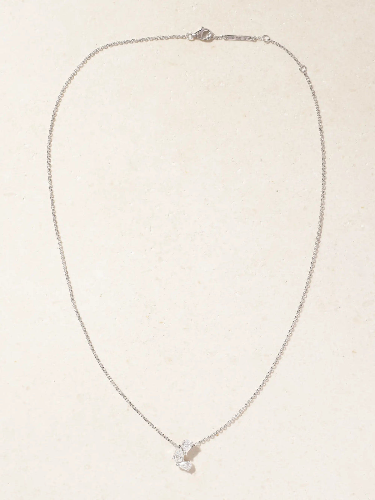 Serti Sur Vide 18-karat White Gold Diamond Necklace