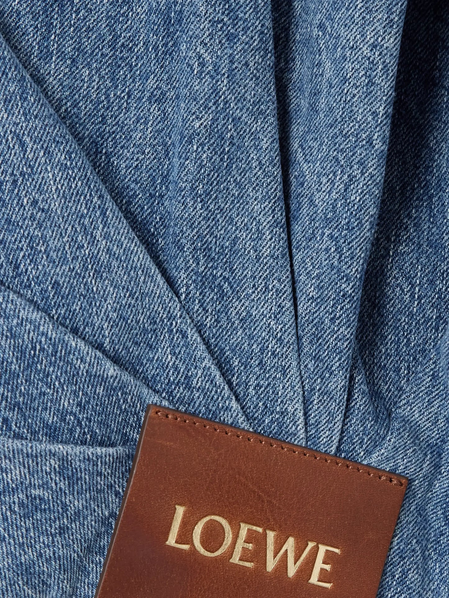 Draped Denim Jacket