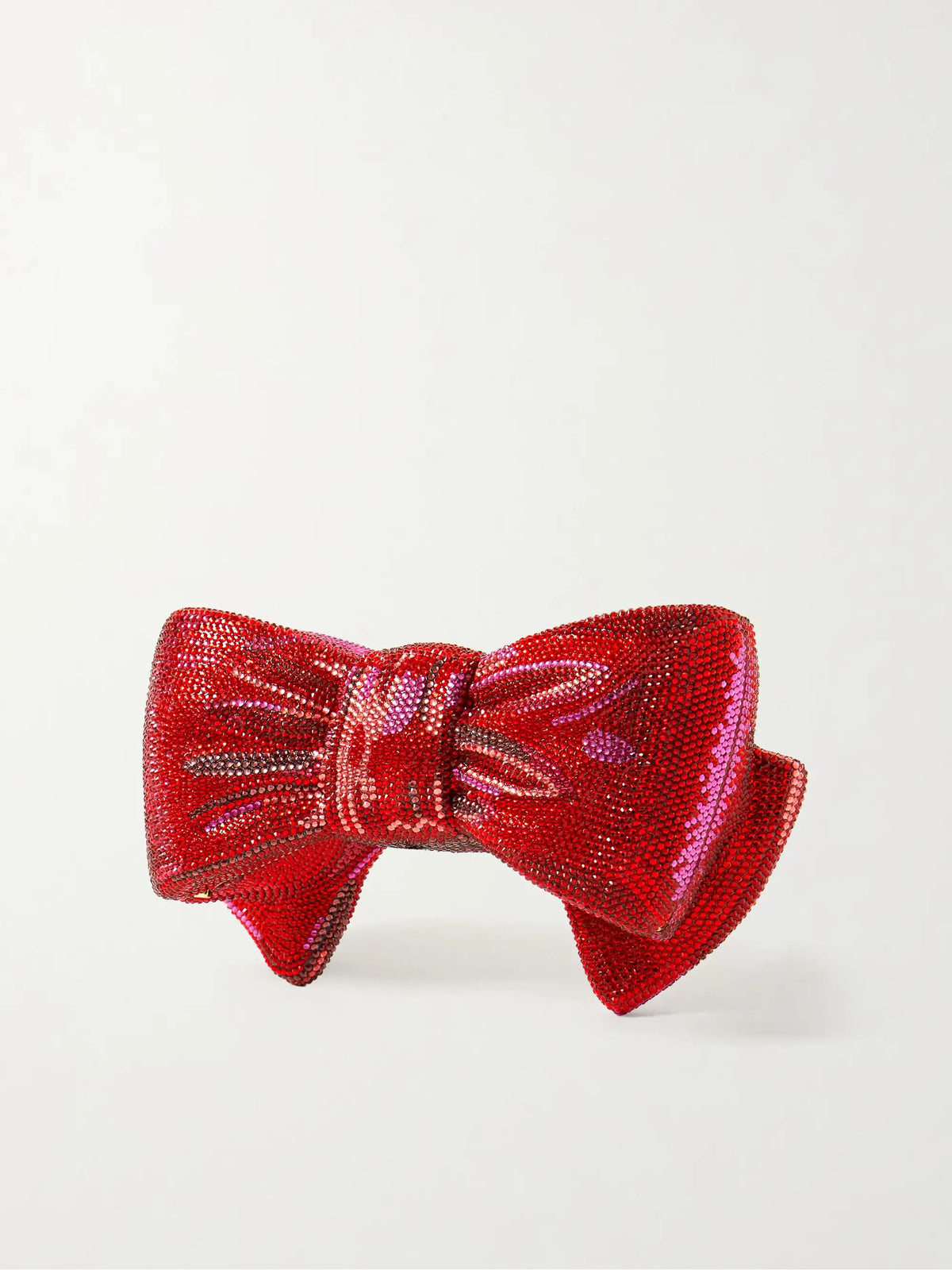 Bow Just For You Crystal-embellished Gold-tone Clutch