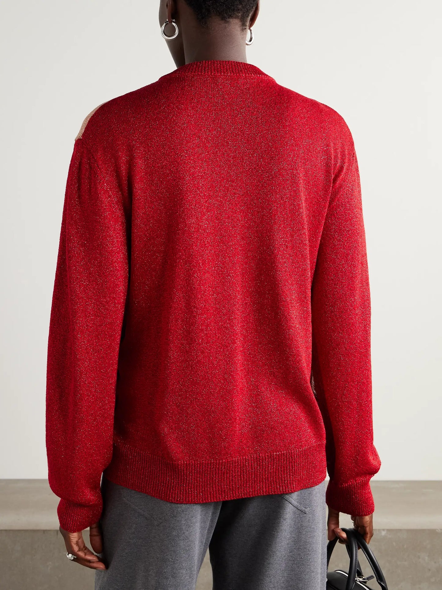 Two-tone Lamé Cardigan