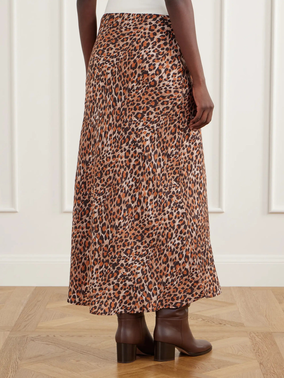 ALIX OF BOHEMIA Lyra Leopard-print Silk-crepe De Chine Maxi Skirt