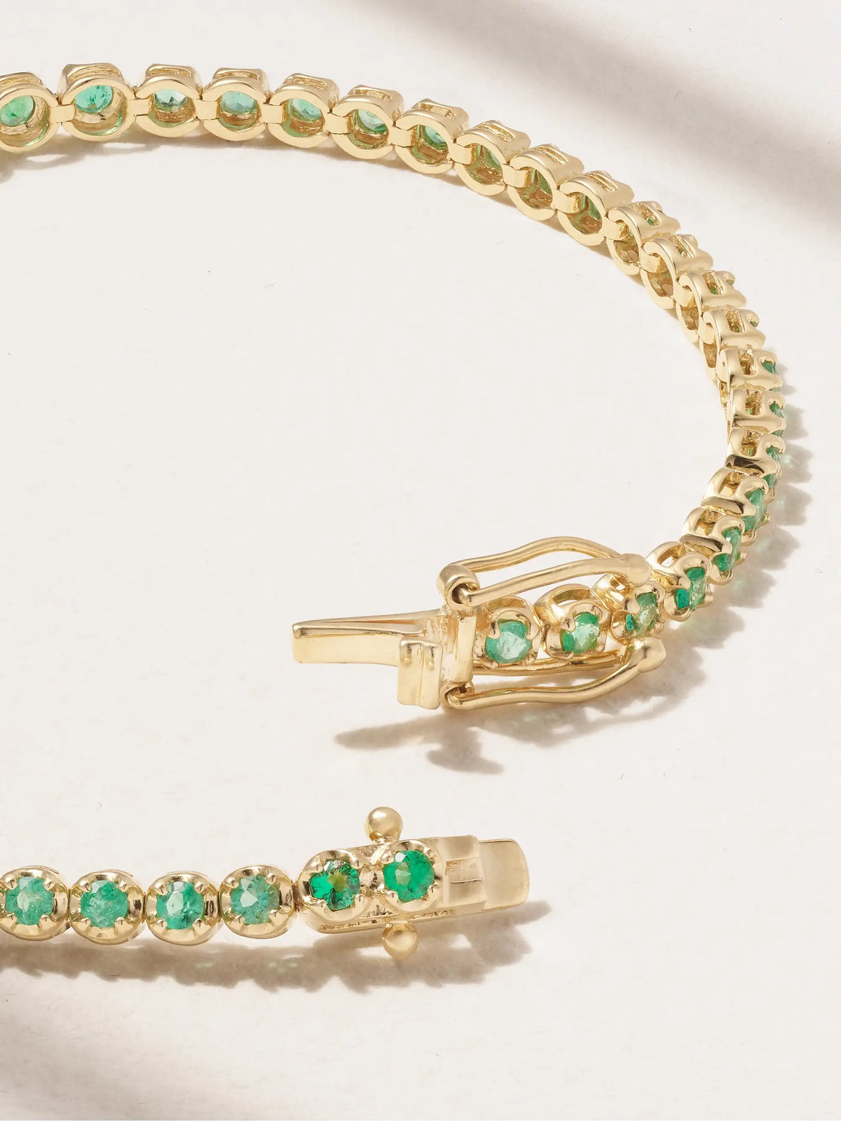 18-karat Gold Emerald Tennis Bracelet