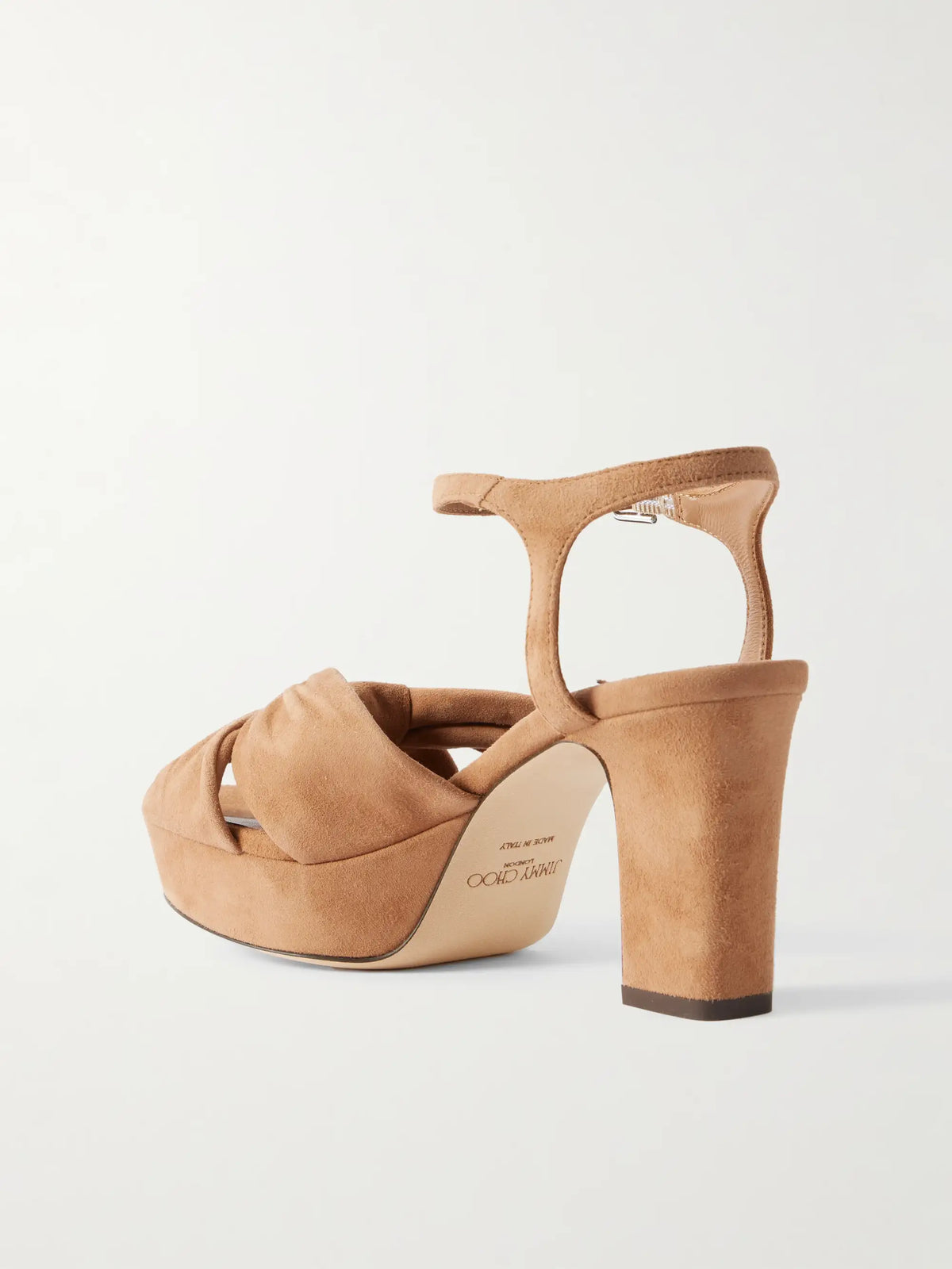 Heloise 80 Knotted Suede Platform Sandals