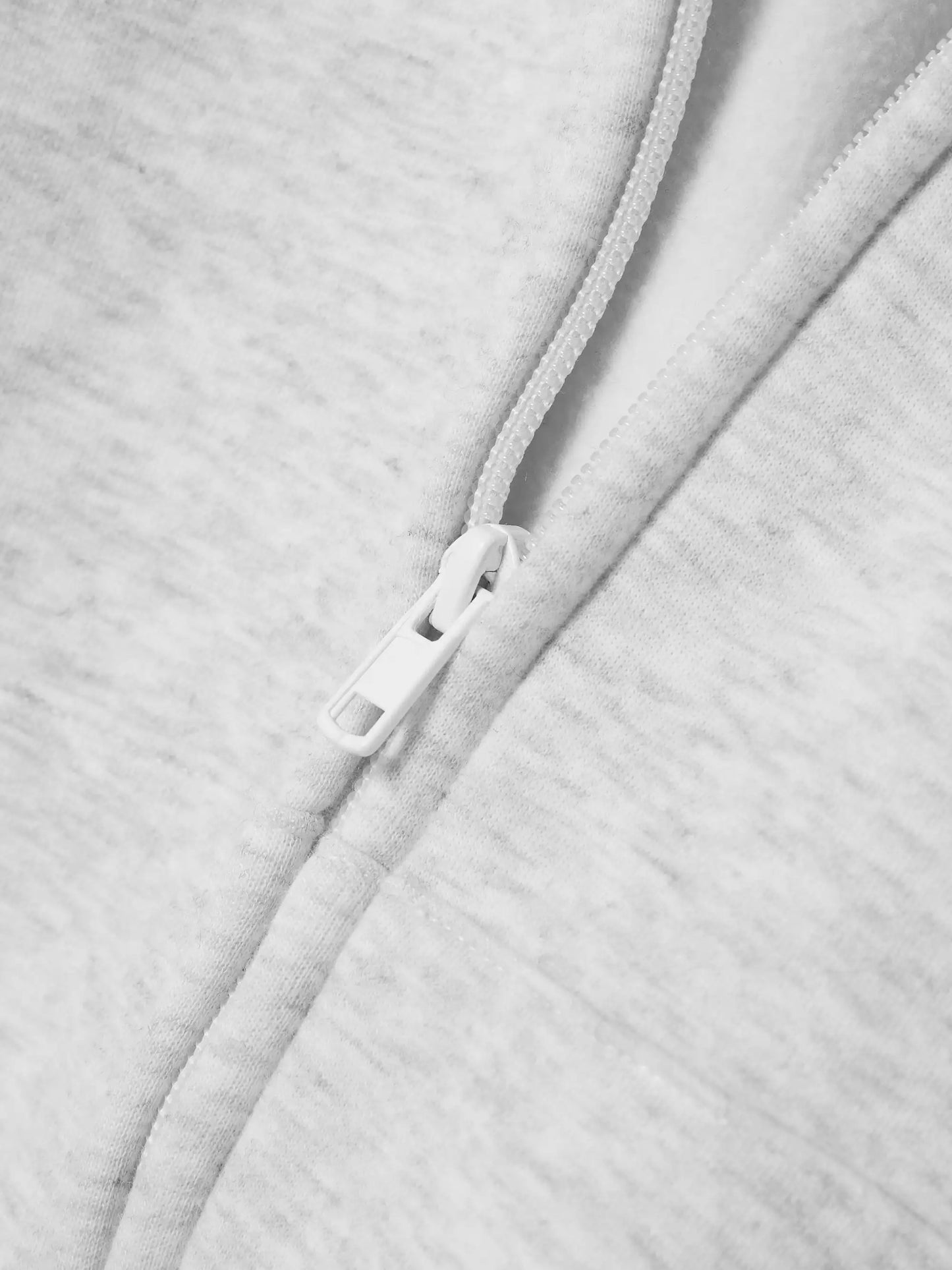 Classic Zip Up Hoodie - Light Heather Grey