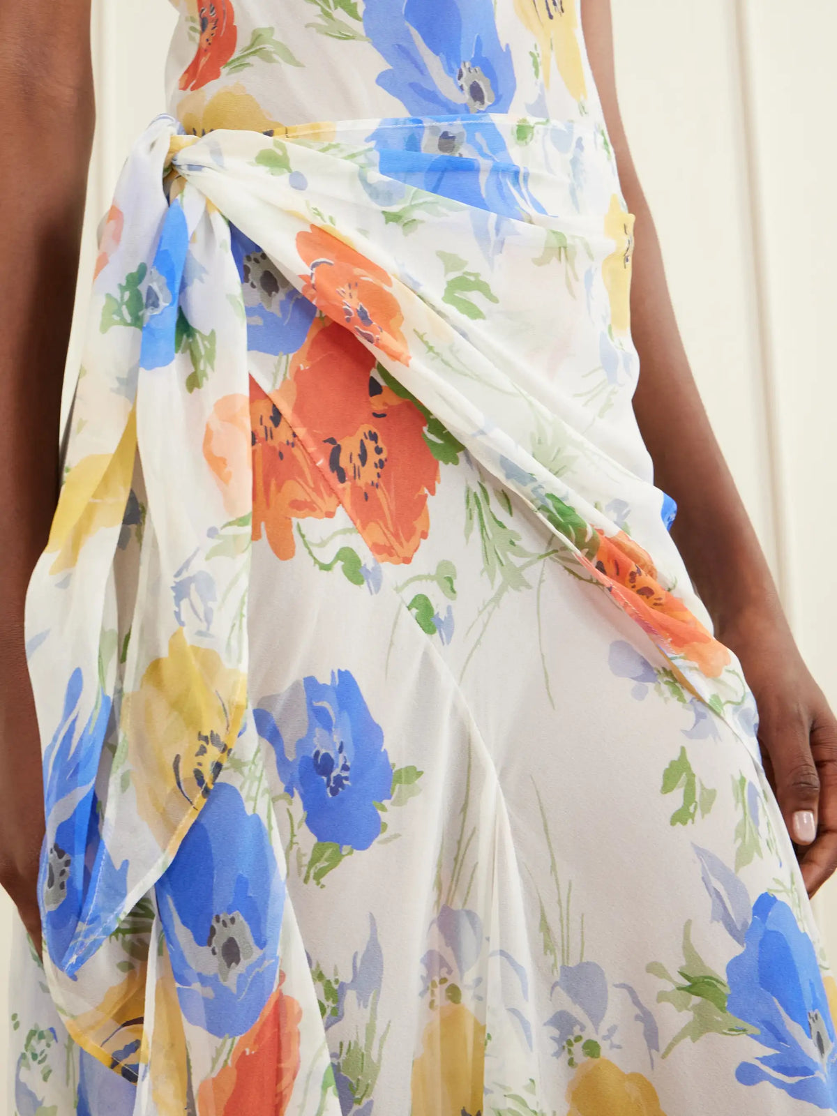Zephrine Floral-print Silk-chiffon Maxi Dress