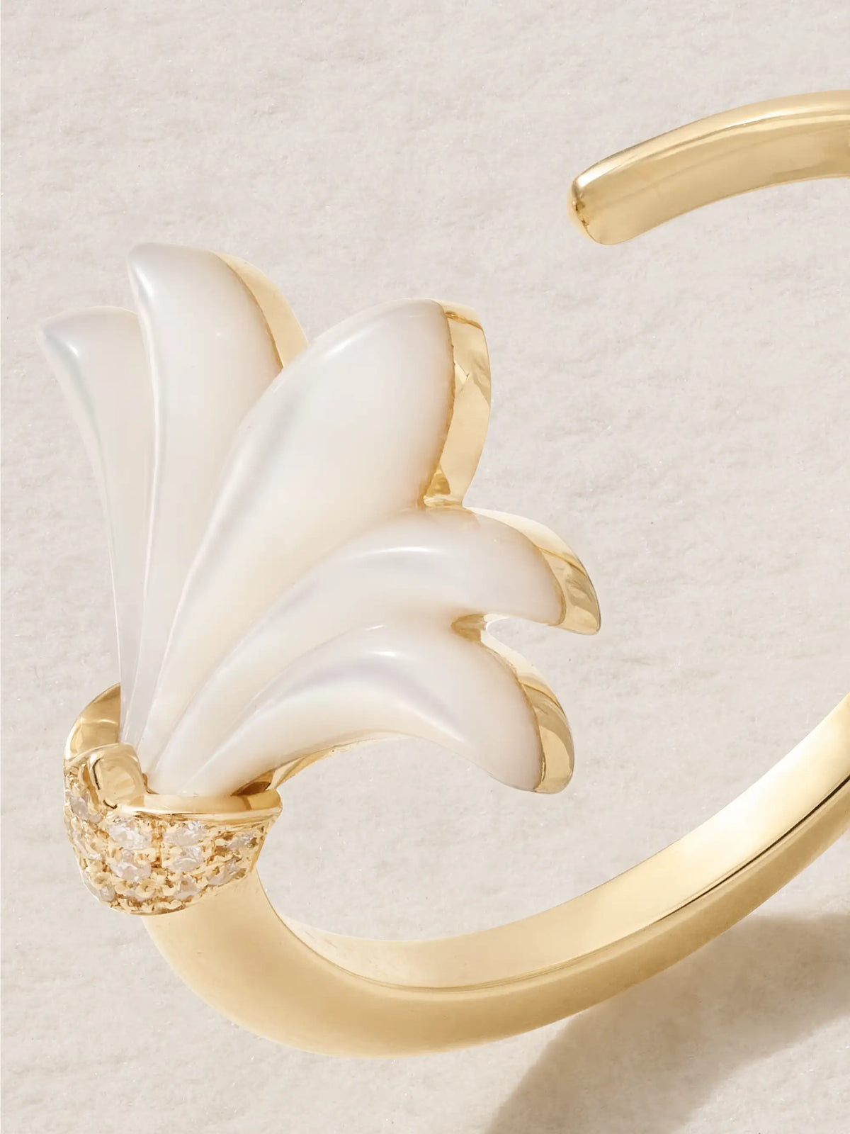 Mini Psychedeliah Vine 18-karat Gold, Mother-of-pearl And Diamond Ring
