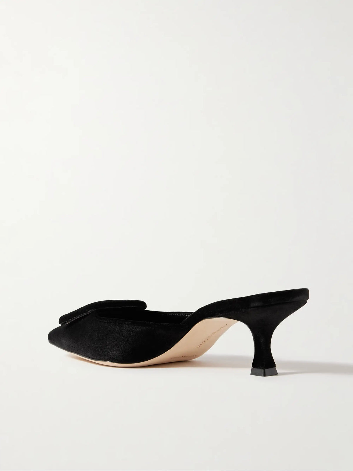 Maysale 50 Buckled Velvet Mules