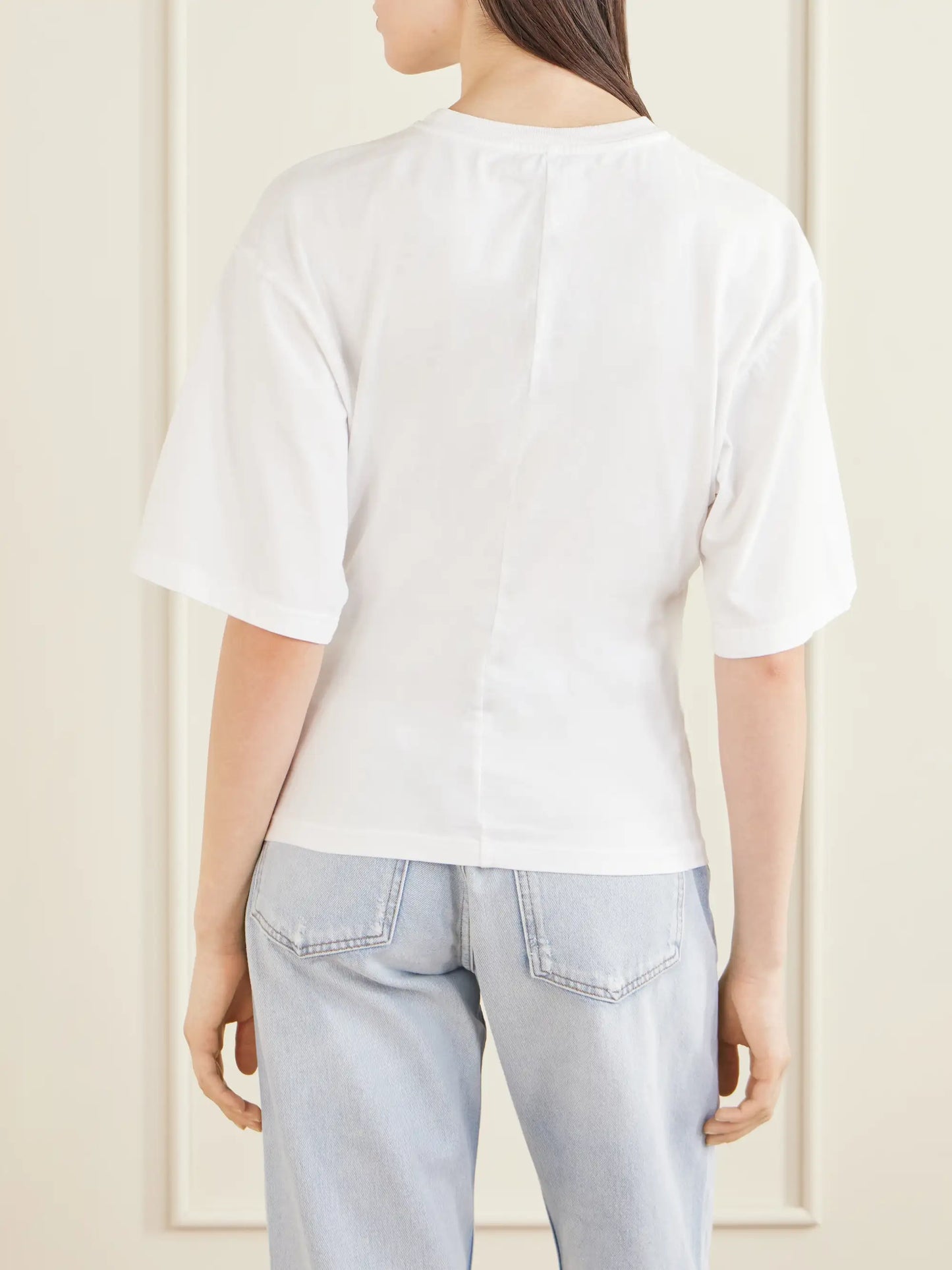 Storey Gathered Cotton-jersey T-shirt