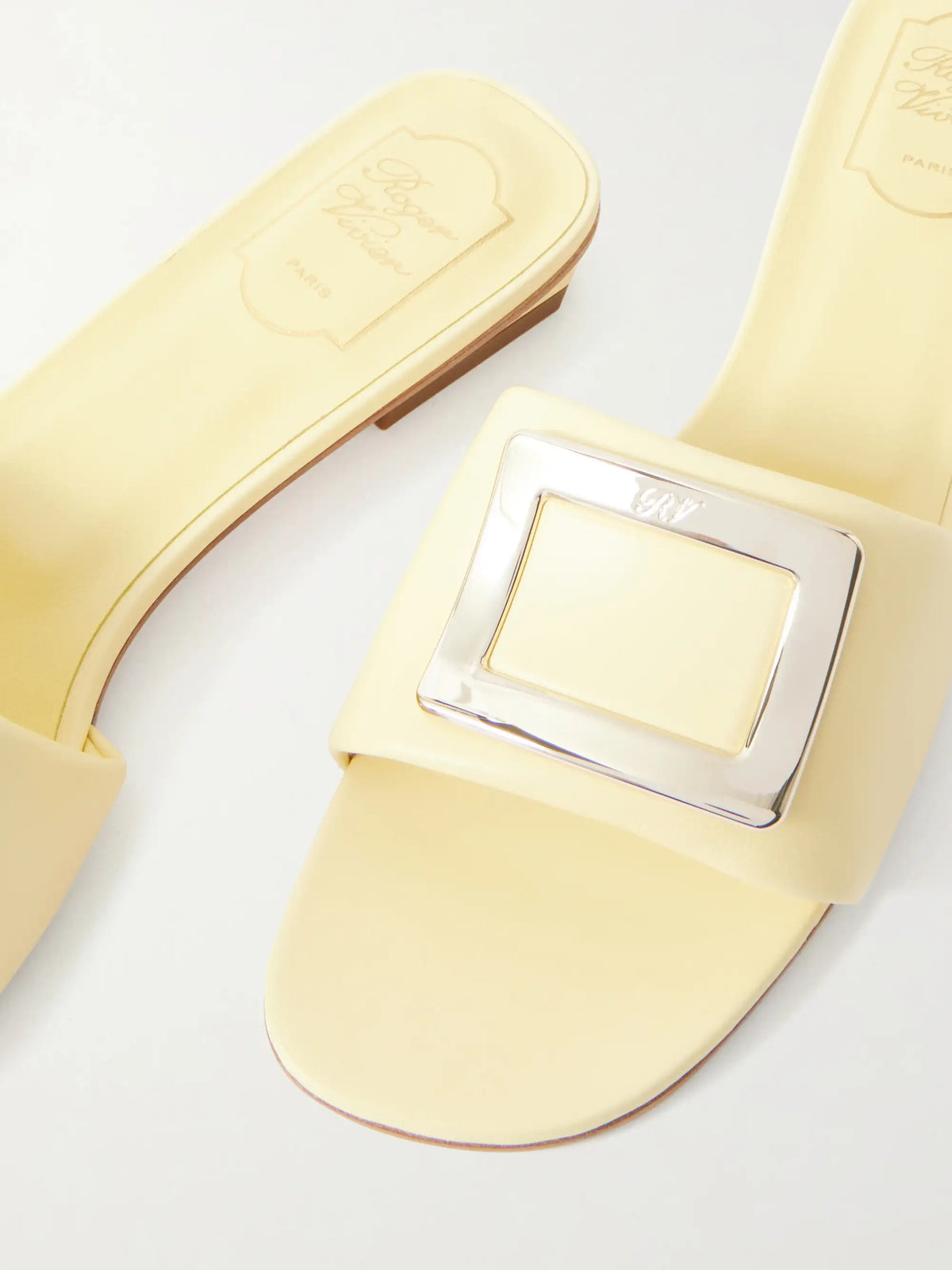 20 Buckled Padded Leather Mules