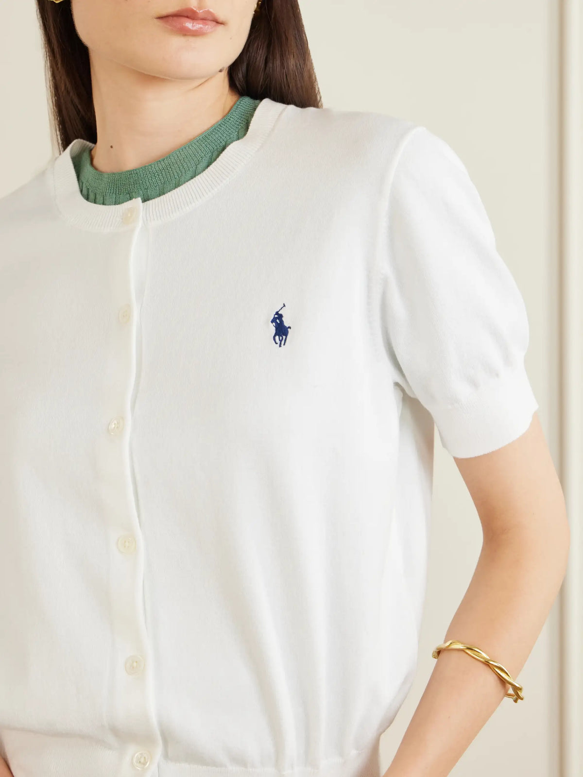 Logo-embroidered Cotton-blend Cardigan