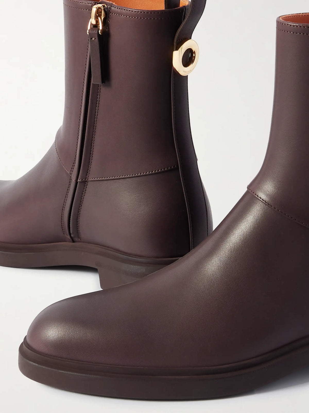 Kilda Paneled Leather Ankle Boots