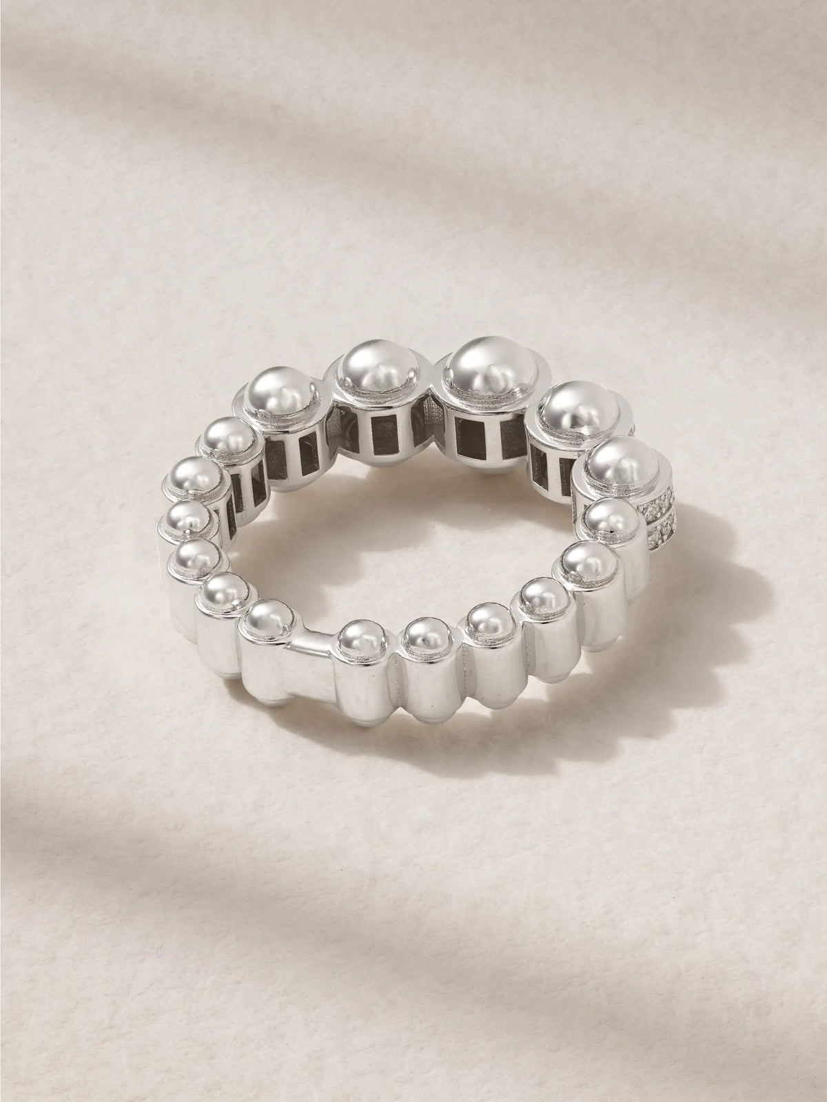 The Atom 18-karat White Gold Ring