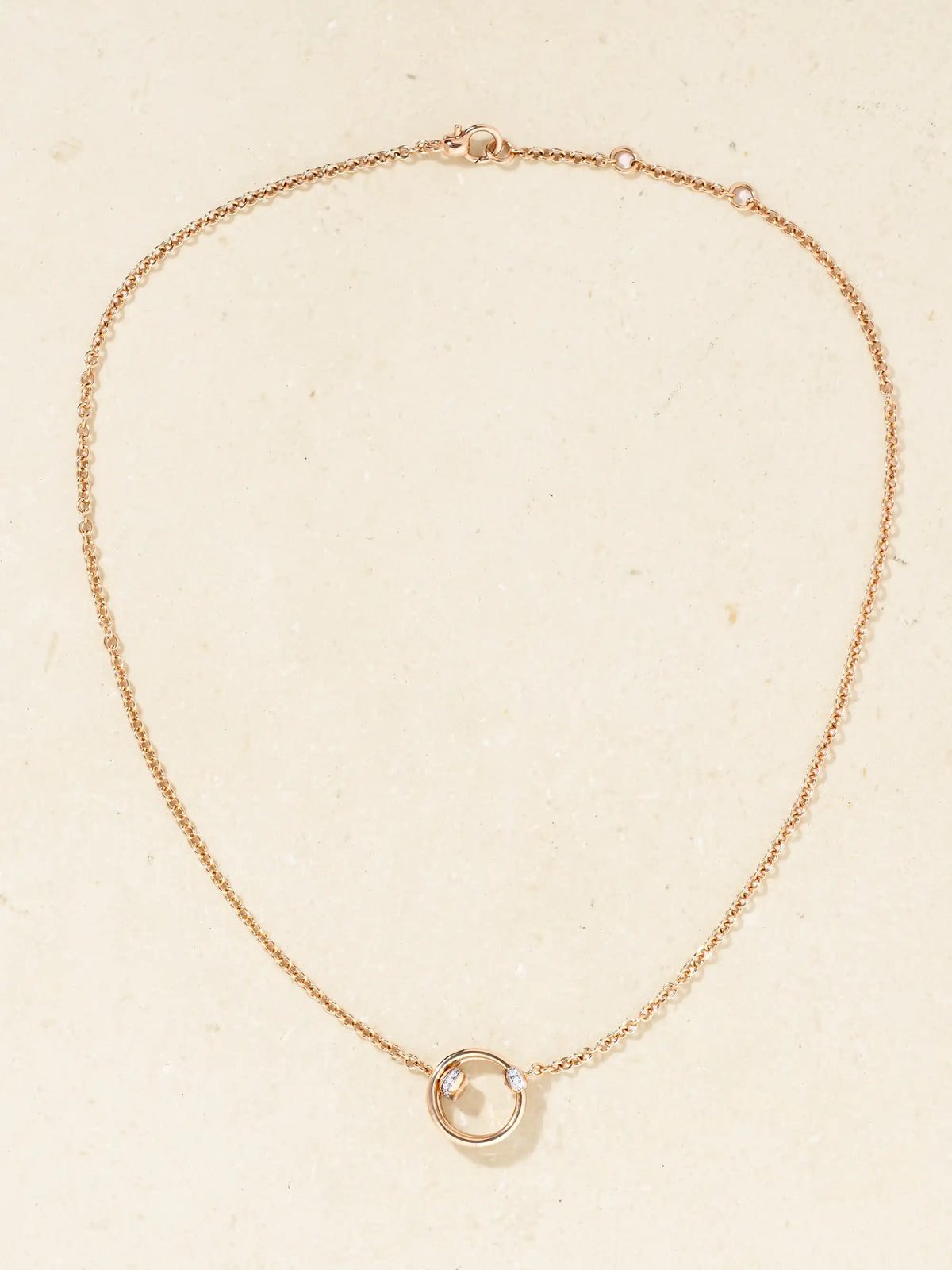 Together 18-karat Rose Gold, Rhodium-plated And Diamond Necklace