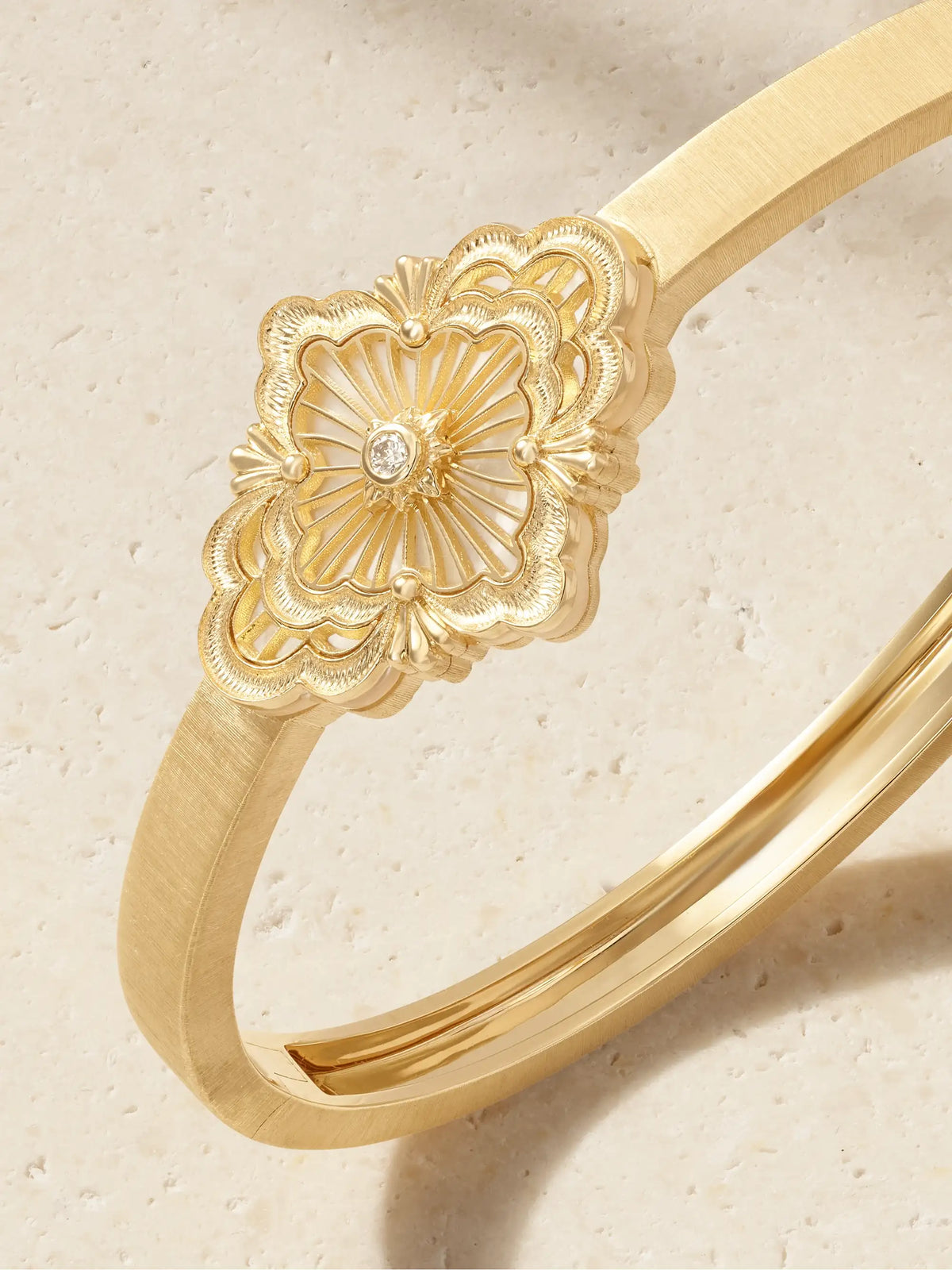 Opera Tulle 18-karat Gold, Mother-of-pearl And Diamond Bangle