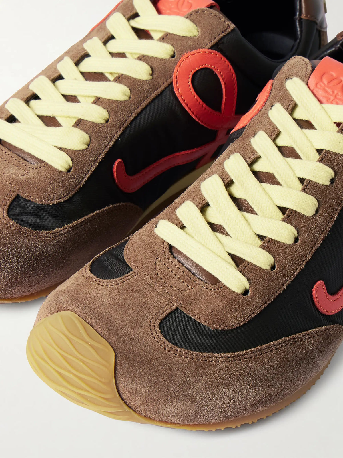 Ballet Runner 2.0 Logo-appliquéd Leather, Canvas And Suede Sneakers