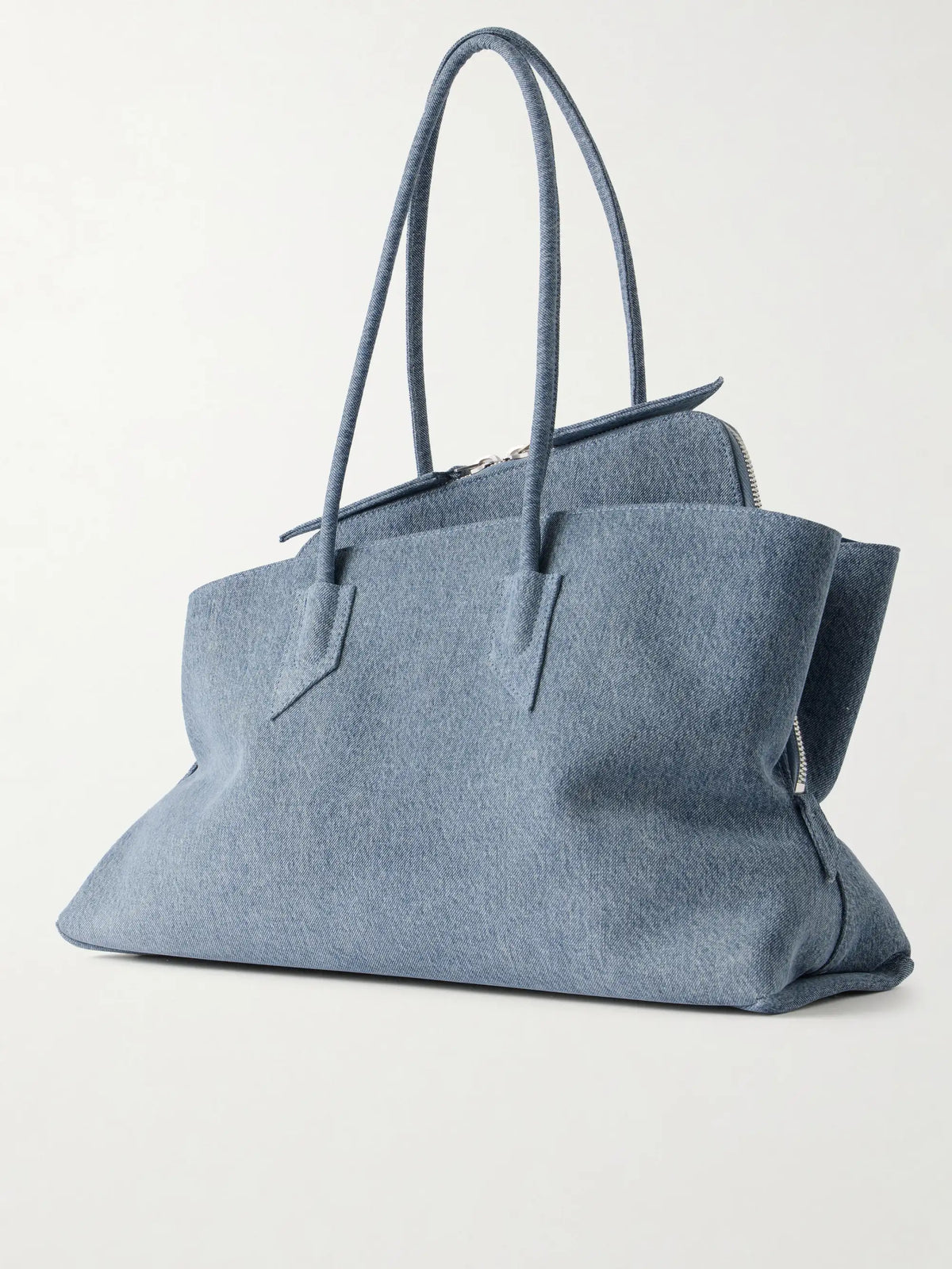 La Passegiata Medium Asymmetric Denim Shoulder Bag
