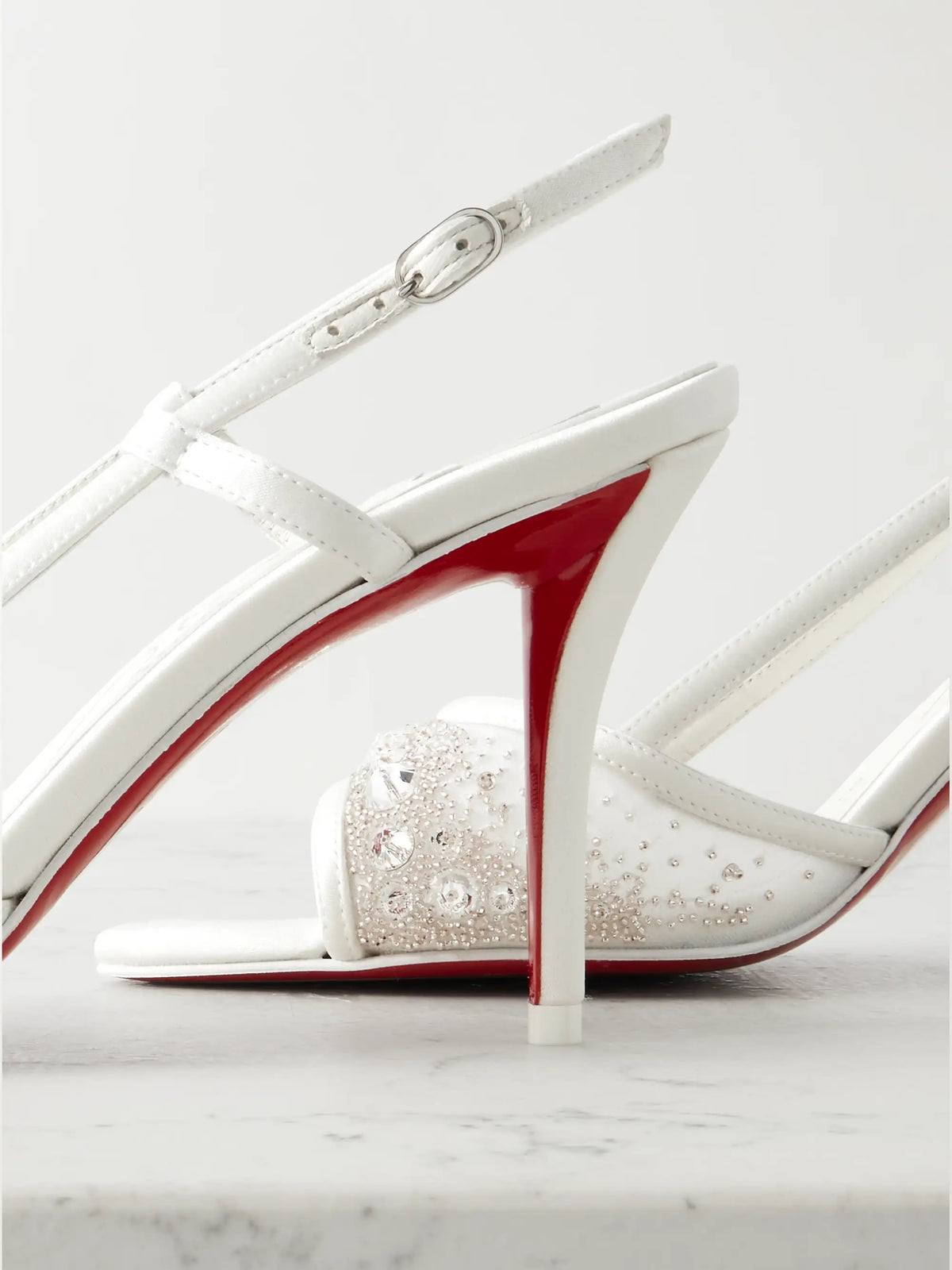 Miss Z 80 Embellished Mesh And Leather Slingback Sandals