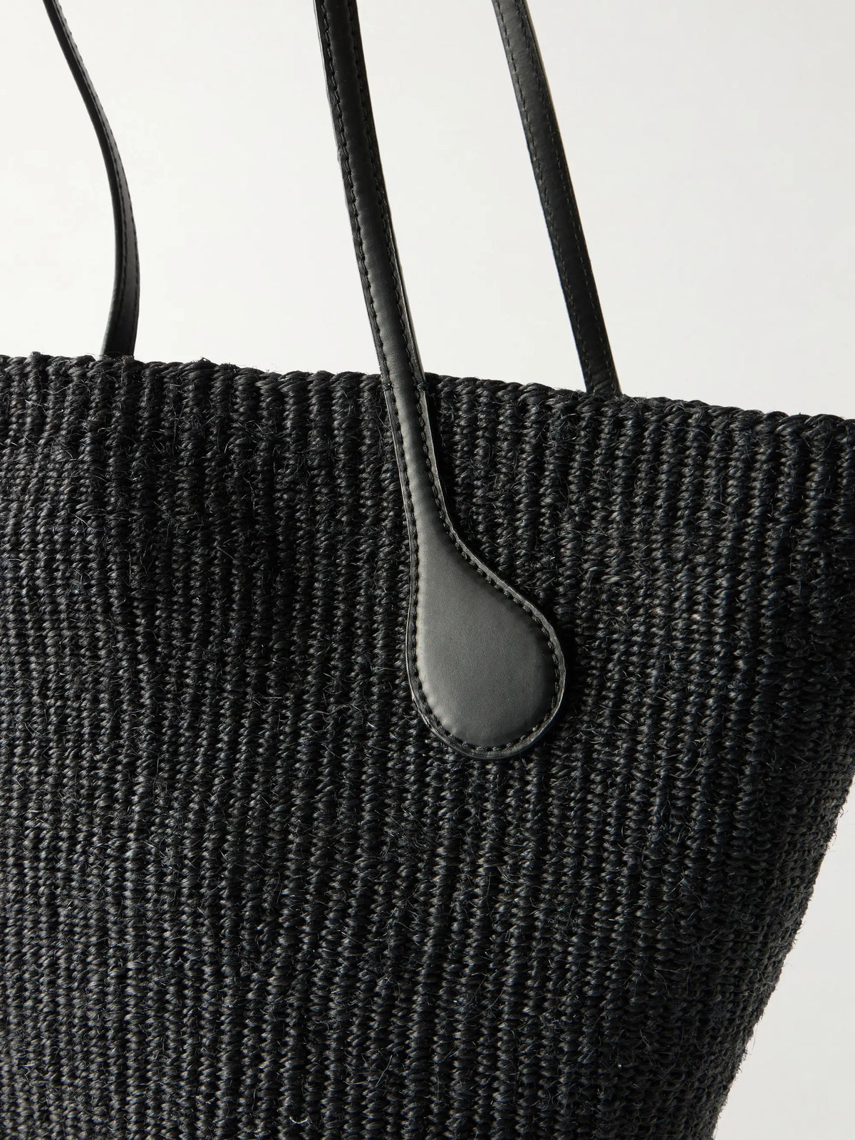 Sprout Leather-trimmed Sisal Tote Bag