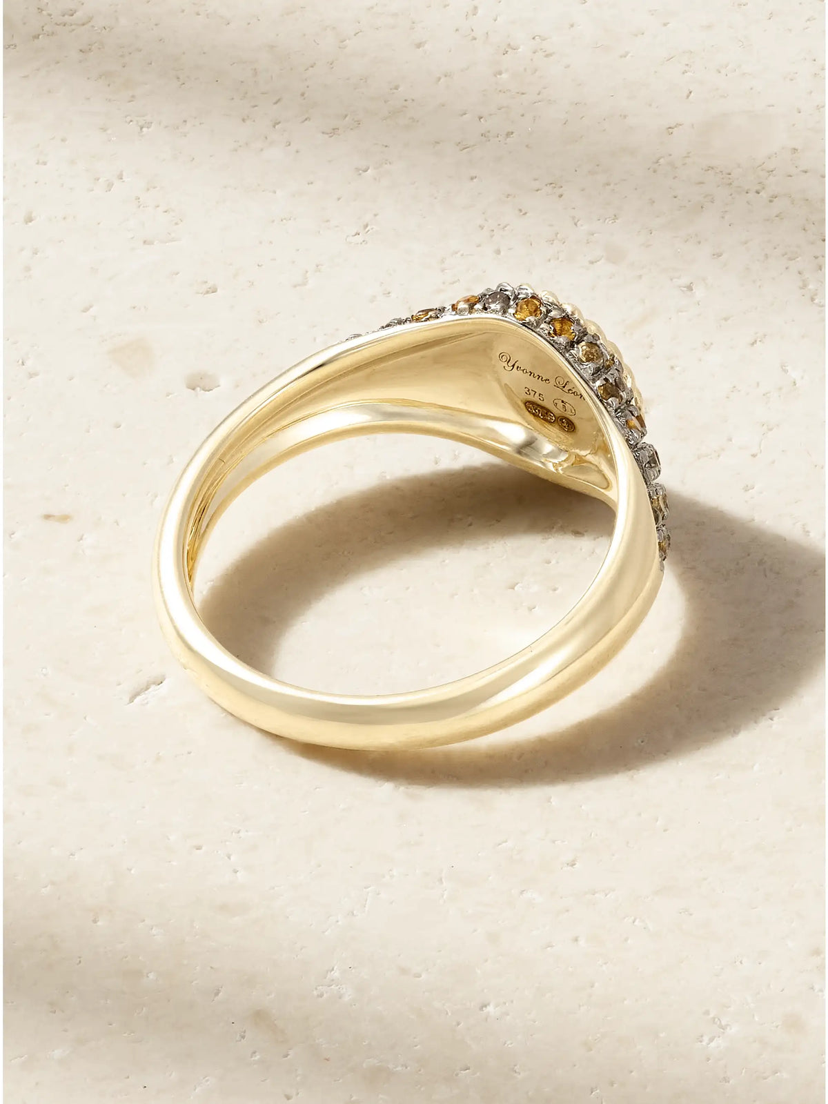Baby Chevalière Ovale 9-karat Gold, Diamond And Citrine Signet Ring
