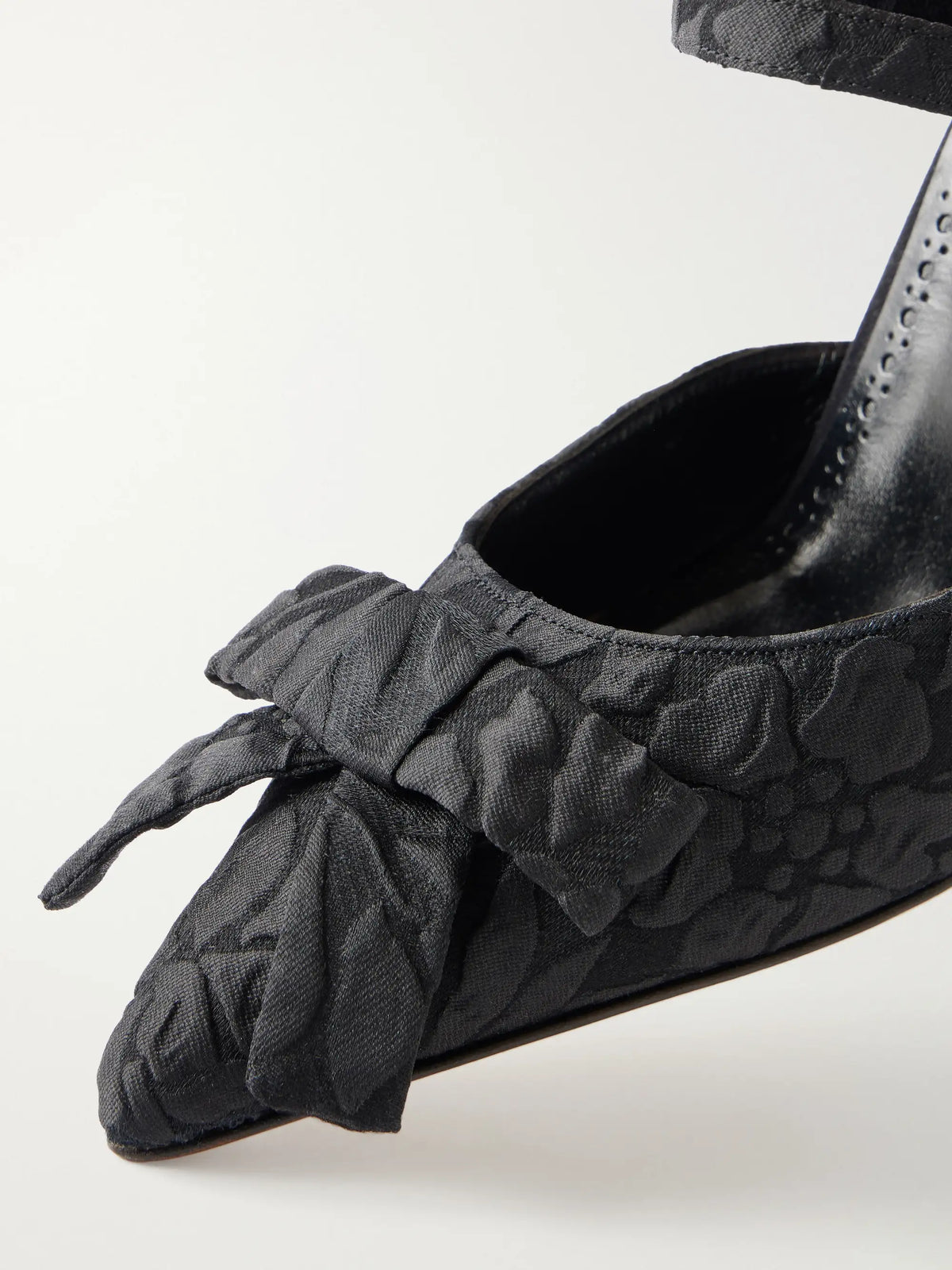 + Emilia Wickstead Lurum 90 Bow-embellished Jacquard Mules