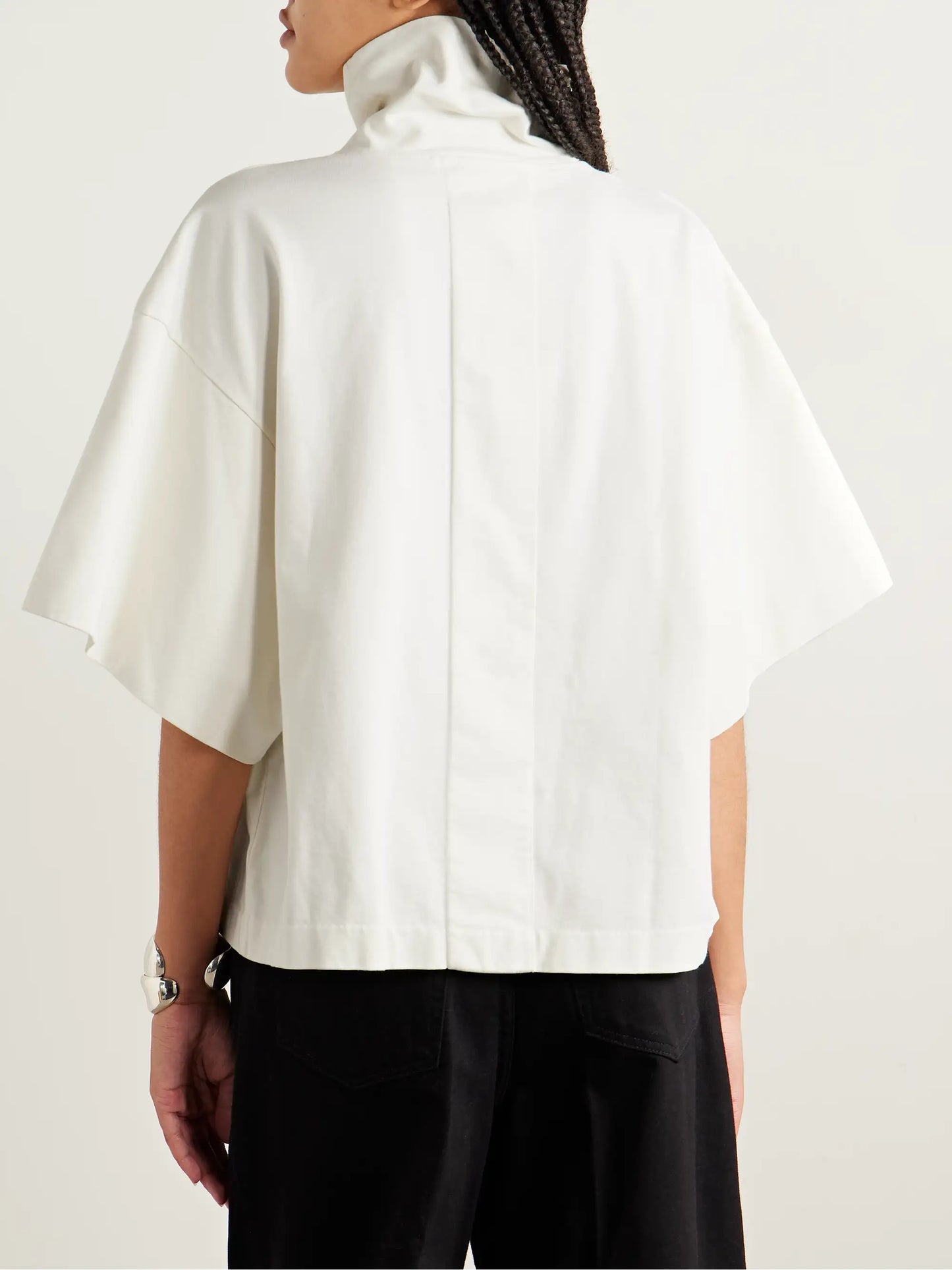 The Orbital Organic Cotton-jersey Turtleneck T-shirt