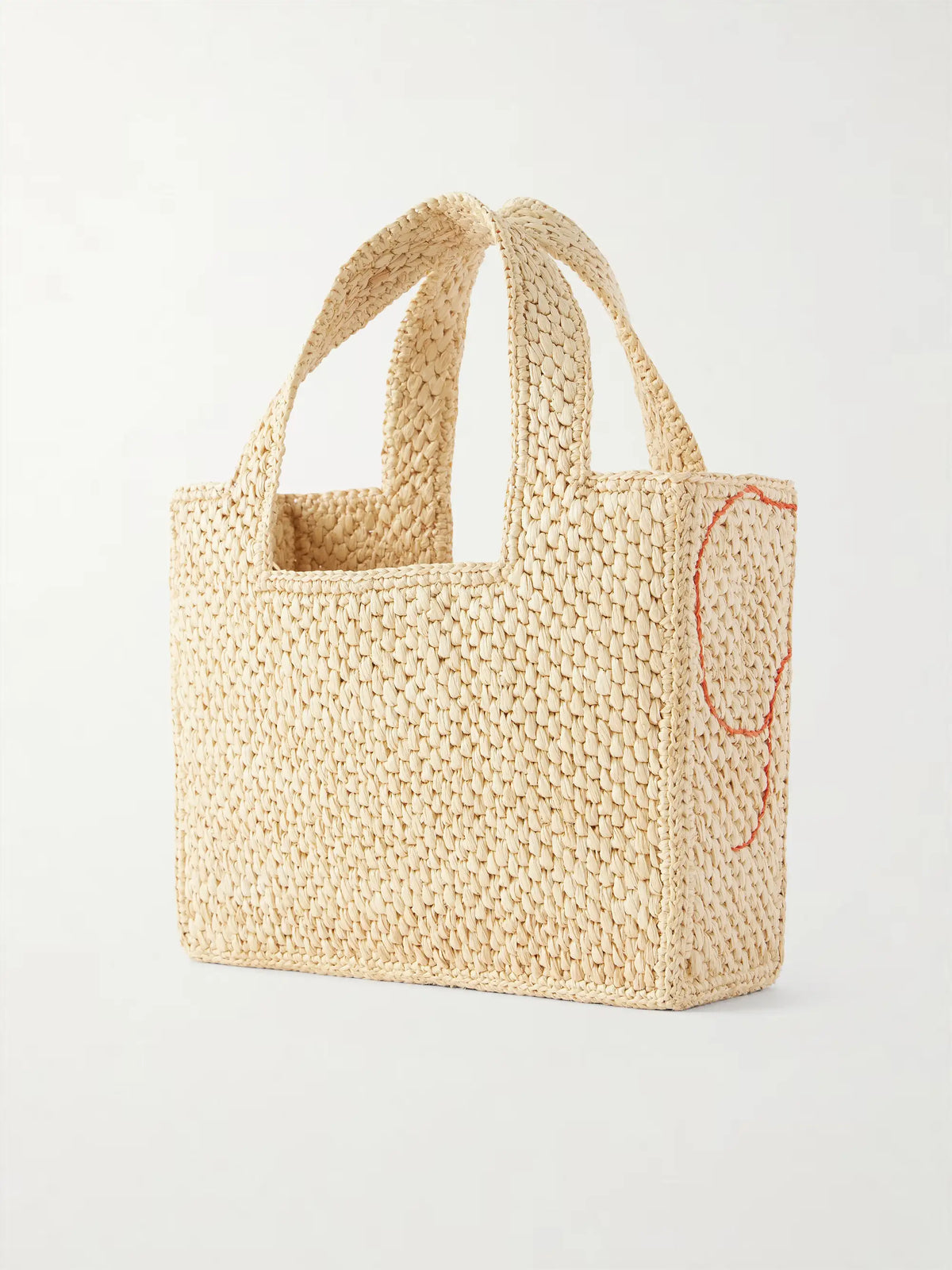 + Paula's Ibiza Embroidered Raffia Tote