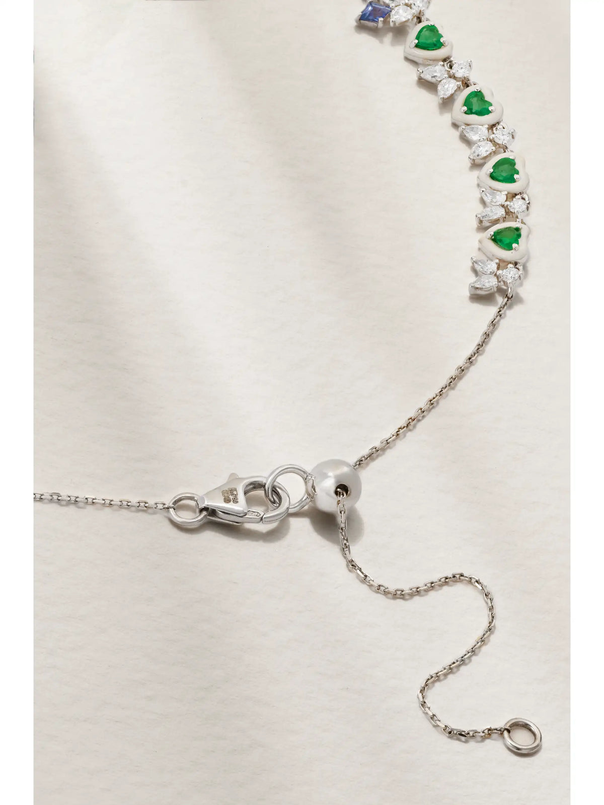 18-karat White Gold Multi-stone Necklace