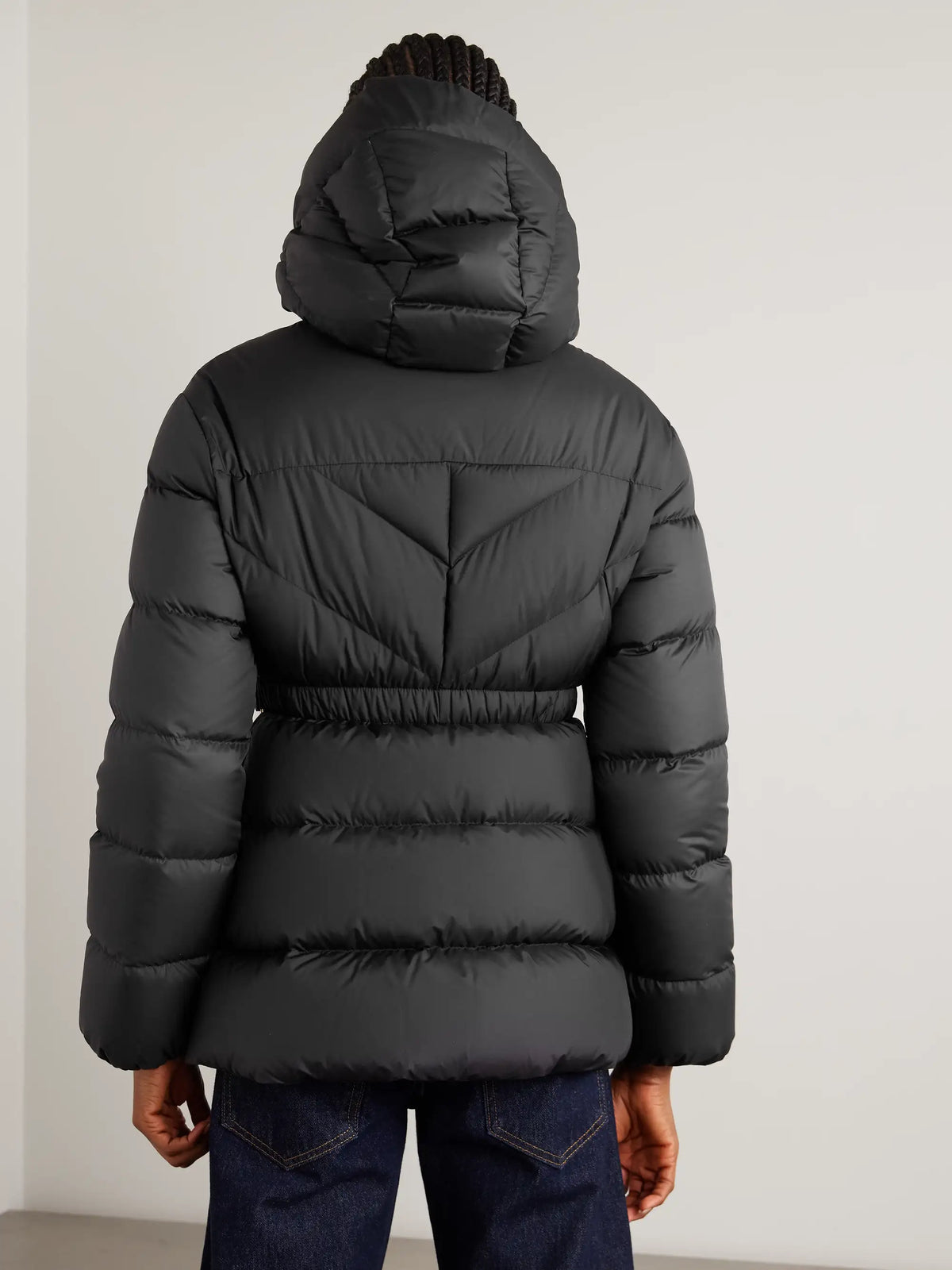 Brosse Belted Hooded Appliquéd Quilted Shell Down Jacket